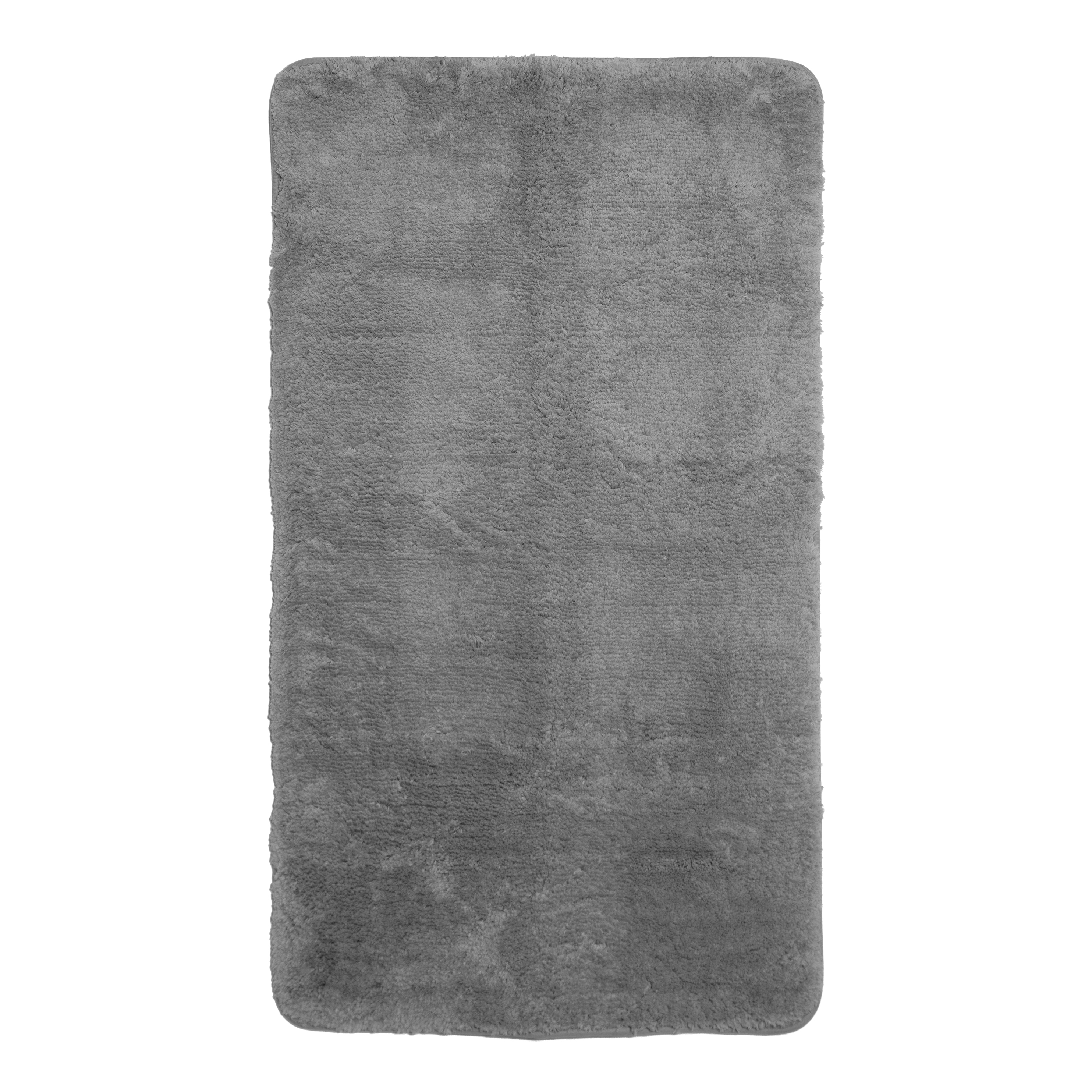 Badteppich Hochflor MERLE 70 x 120 cm grau