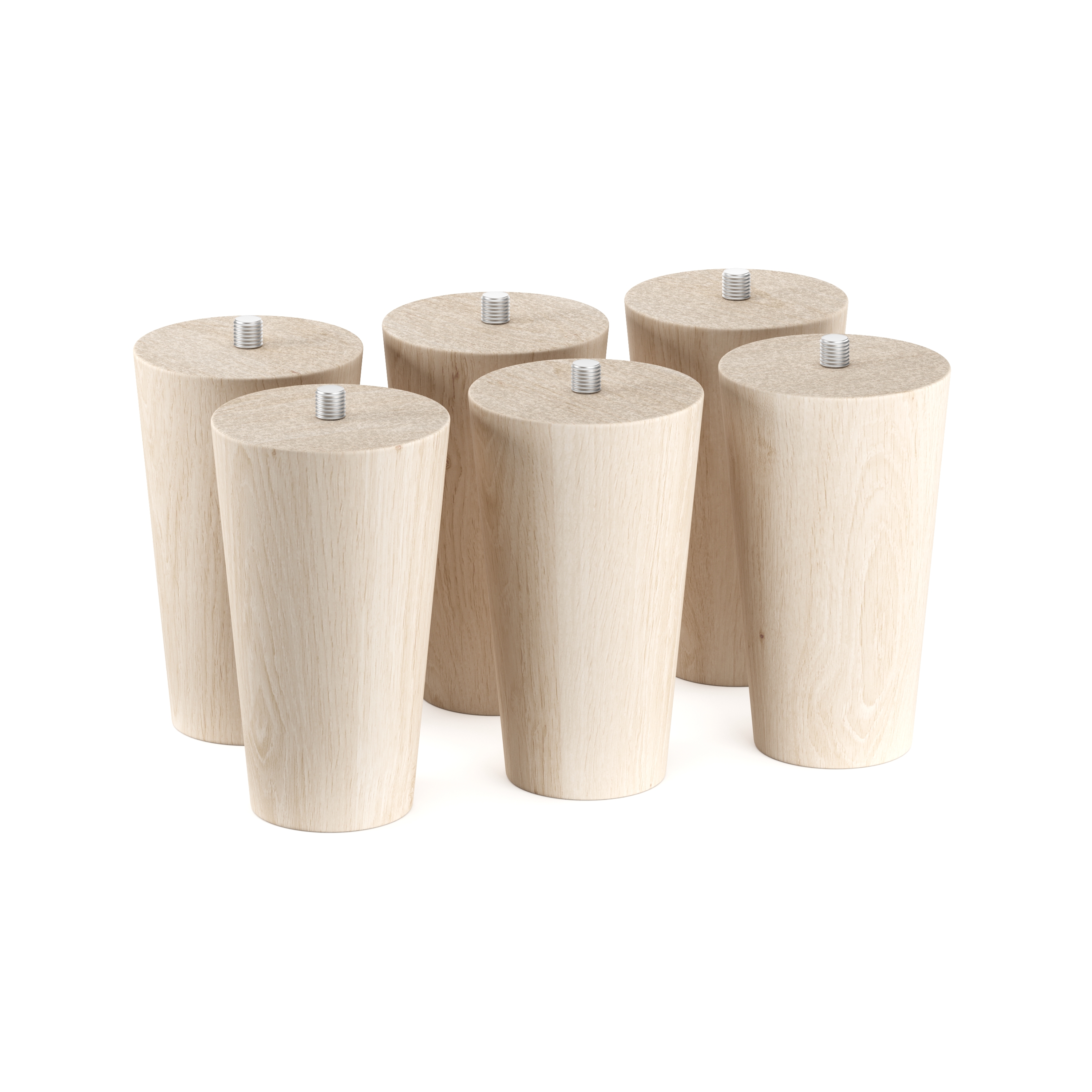 Möbelfüsse Holz 10 cm 6er Set