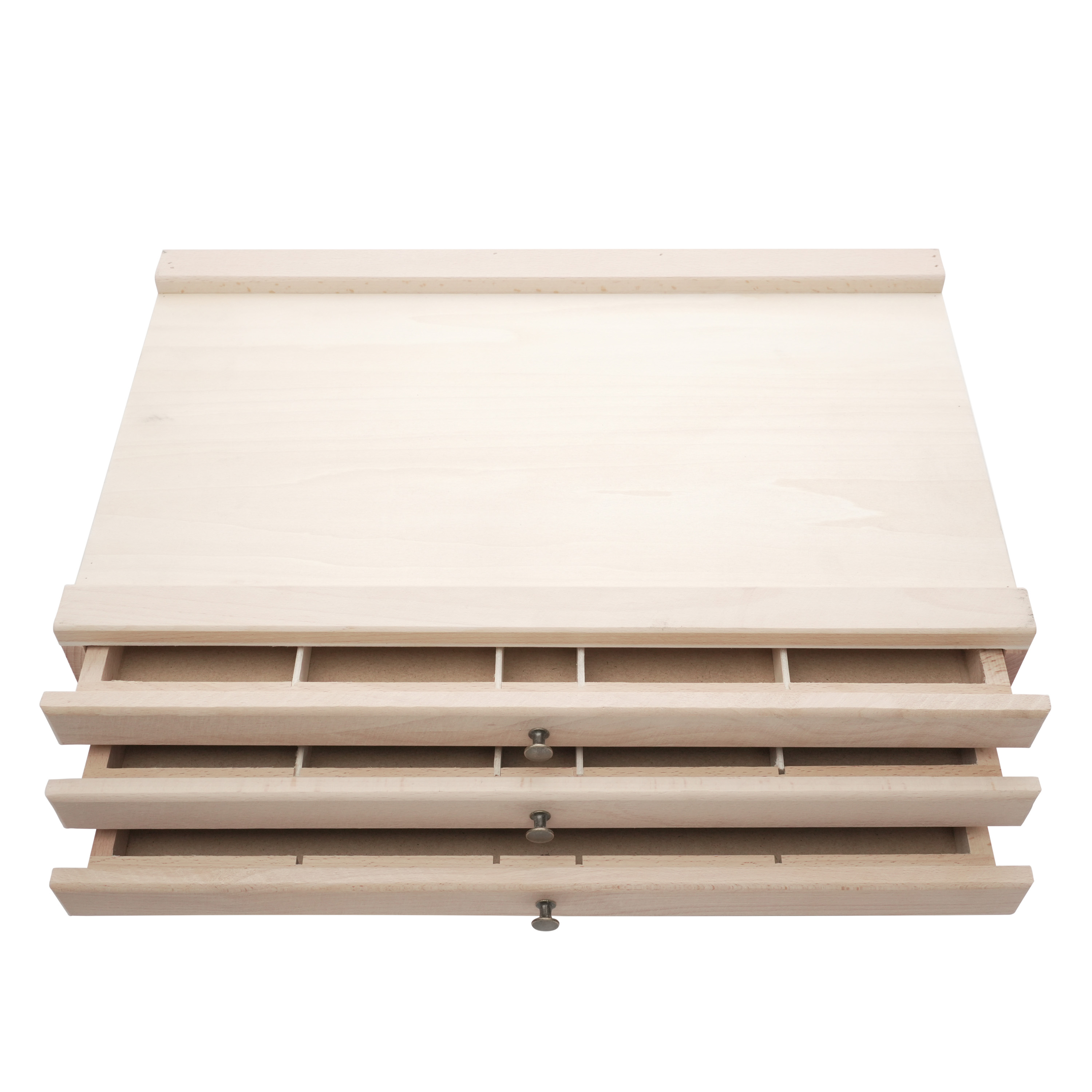 Malkasten Holz mit 3 Schubladen 41 x 26 cm