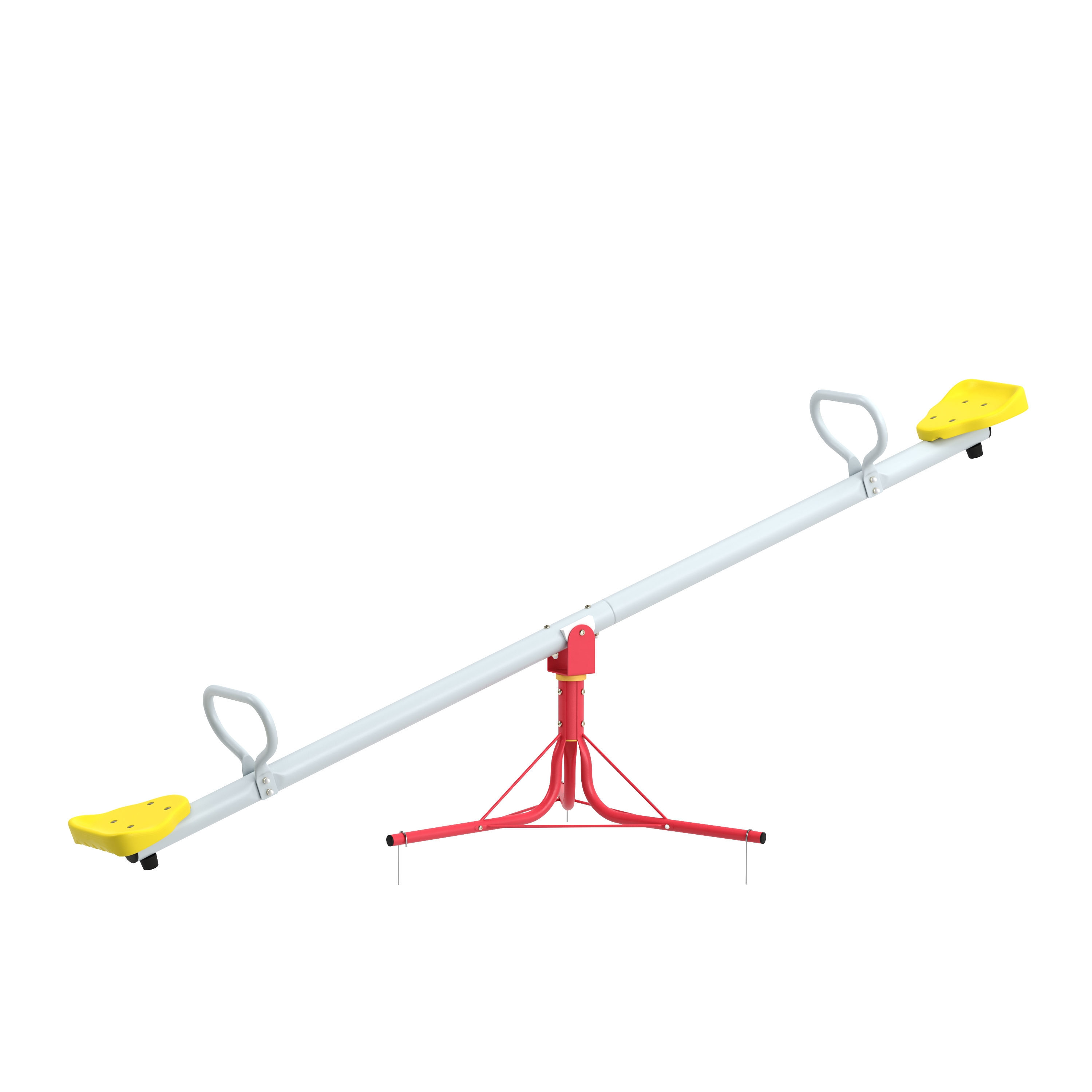 Kinderwippe Stahl 200 cm gelb/rot/silber