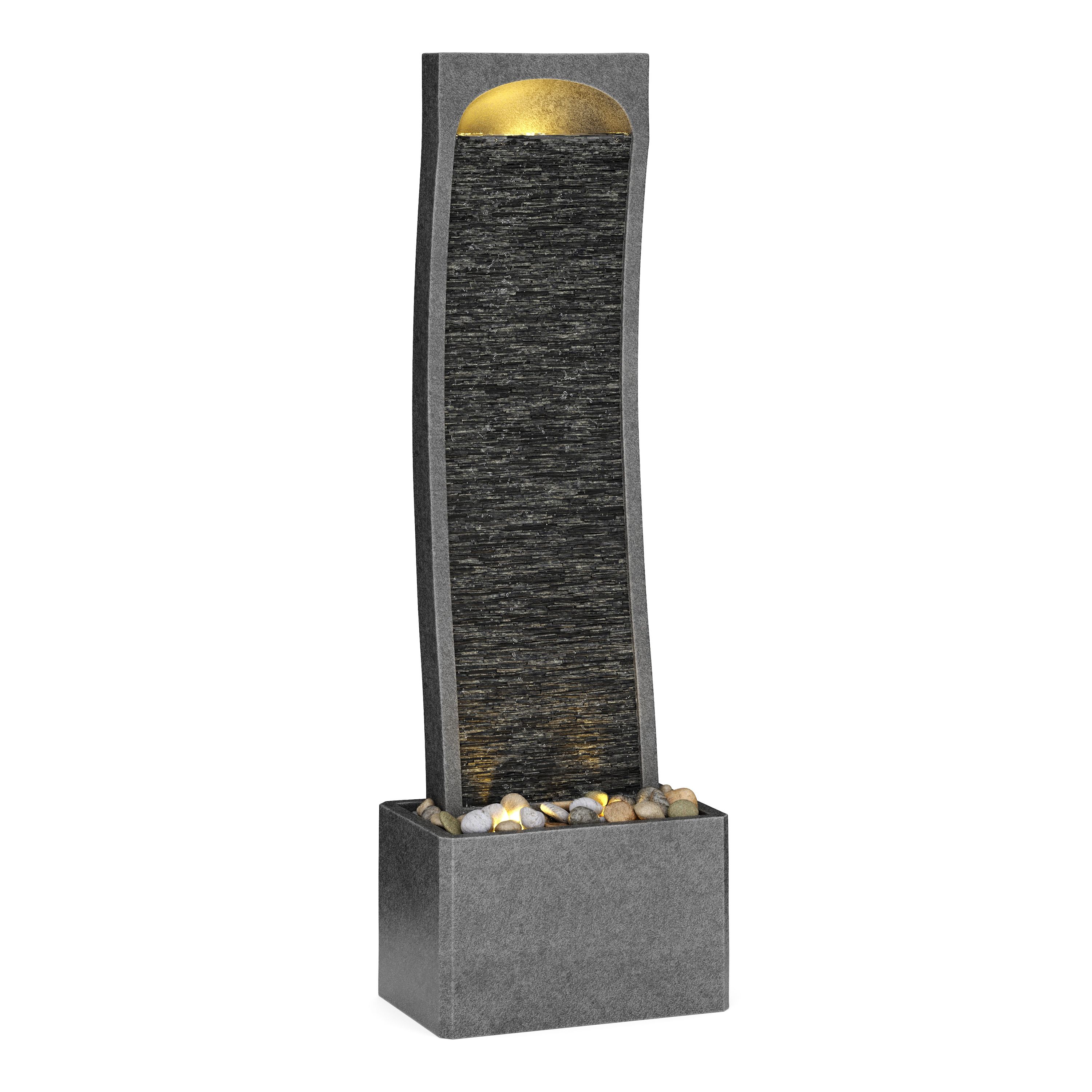 Image of Brunnen Steinoptik mit LED 33 x 20 x 98 cm