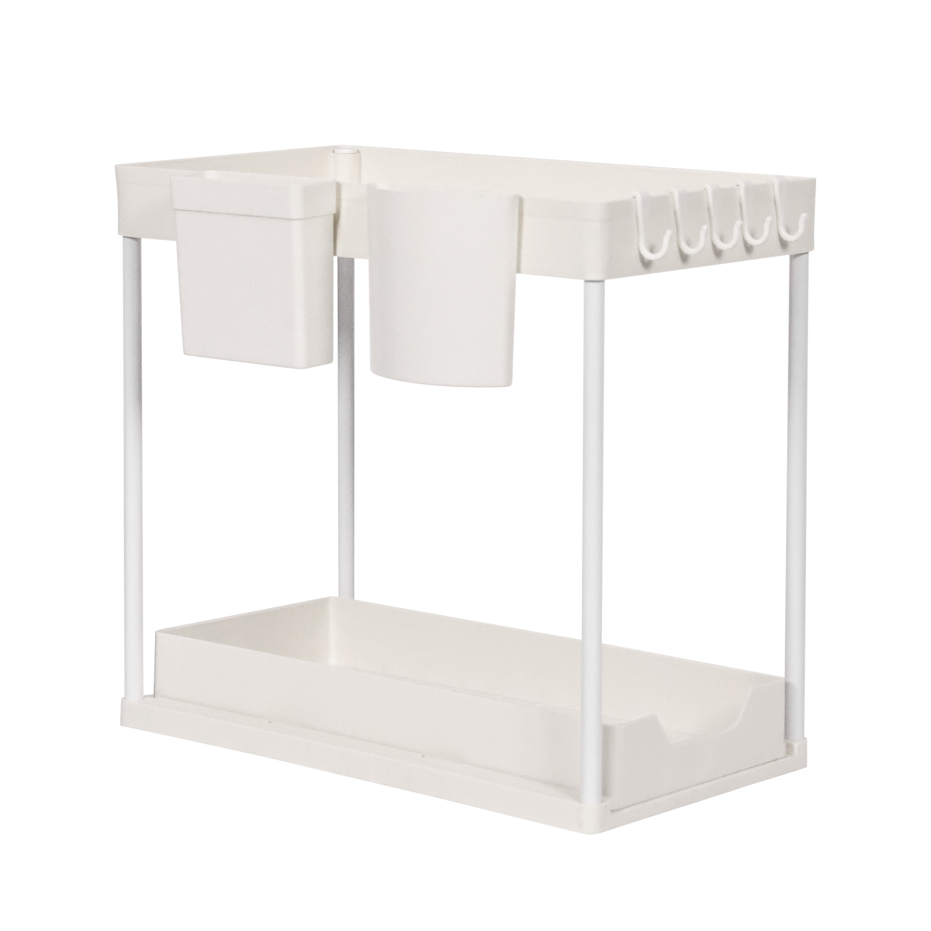 Schrank-Organizer Küche 2 Etagen 39 x 21 x 36 cm weiss