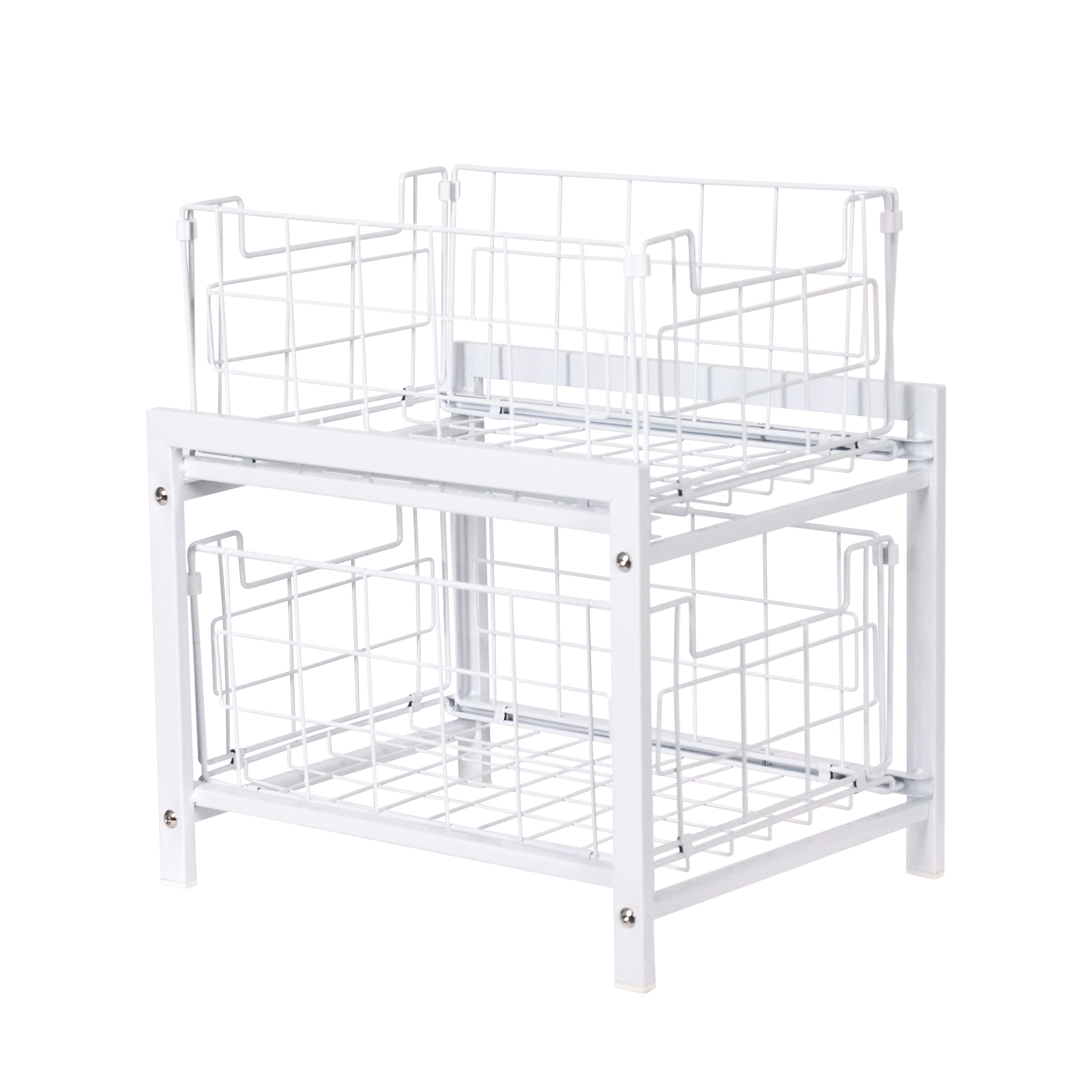 Schrank-Organizer Küche 2 Schubladen 36 x 26 x 38 cm weiss