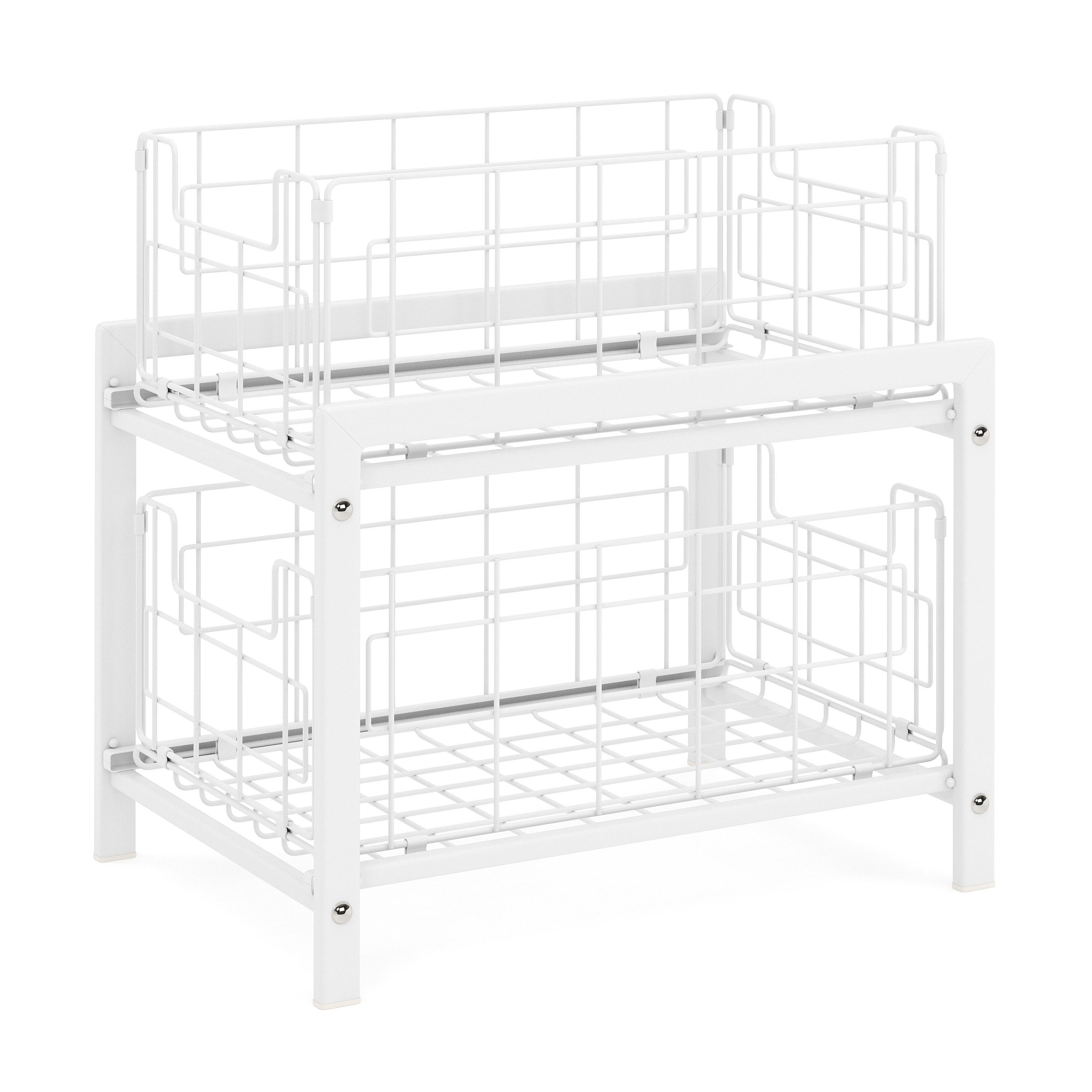 Schrank-Organizer Küche 2 Schubladen 36 x 26 x 38 cm weiss