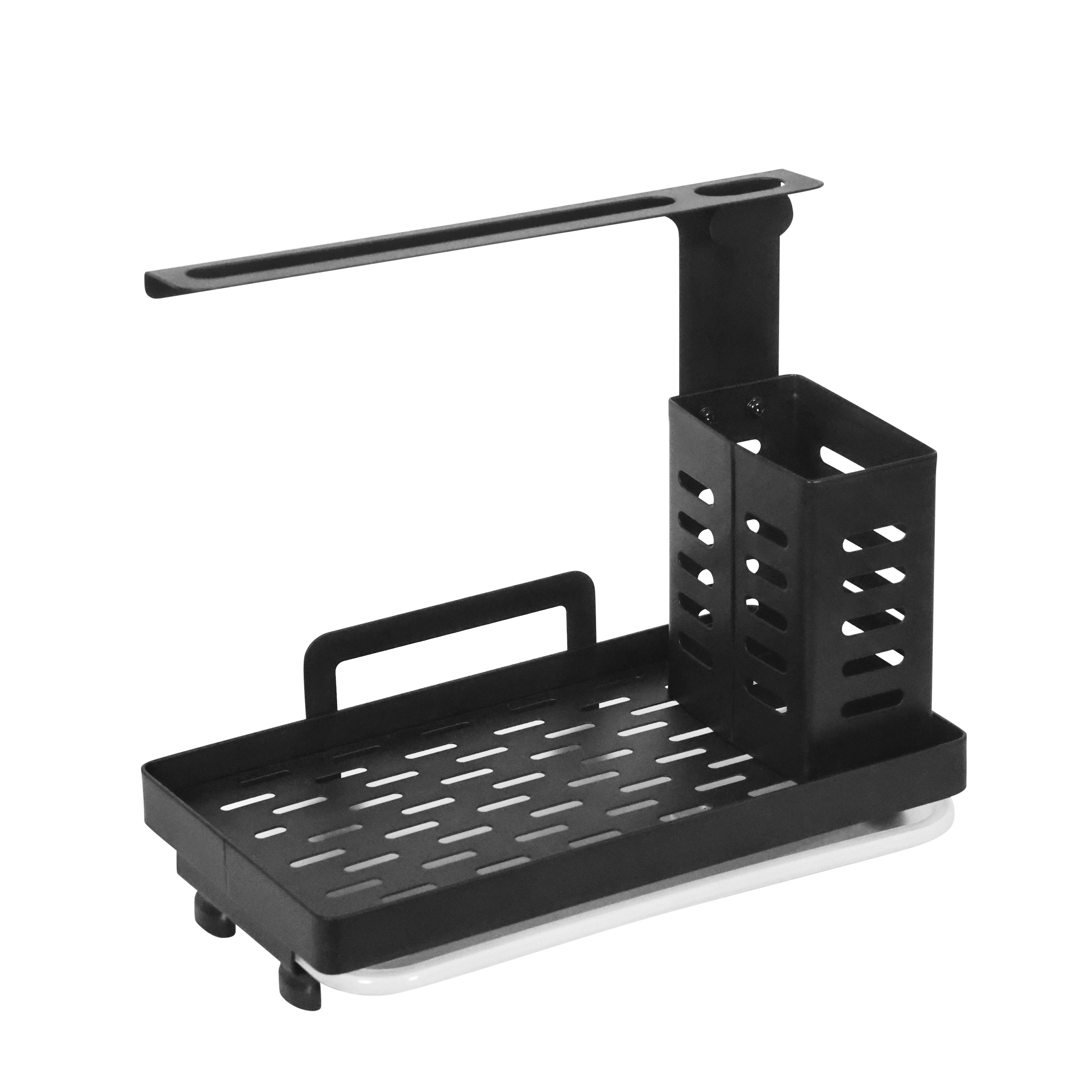 Image of Spülbecken-Organizer Edelstahl 25 x 15 x 21 cm schwarz