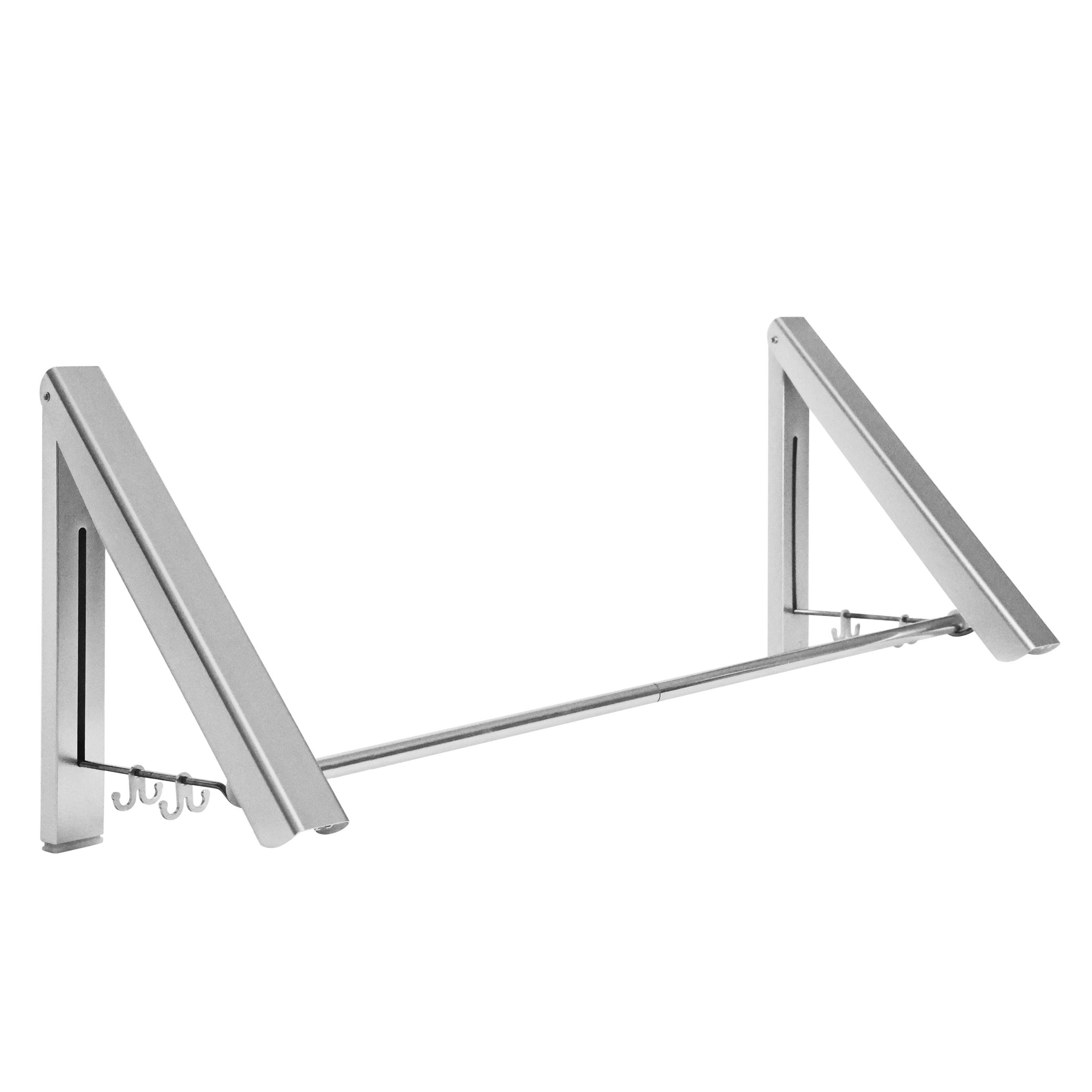 Kleiderstange klappbar 80 cm silber