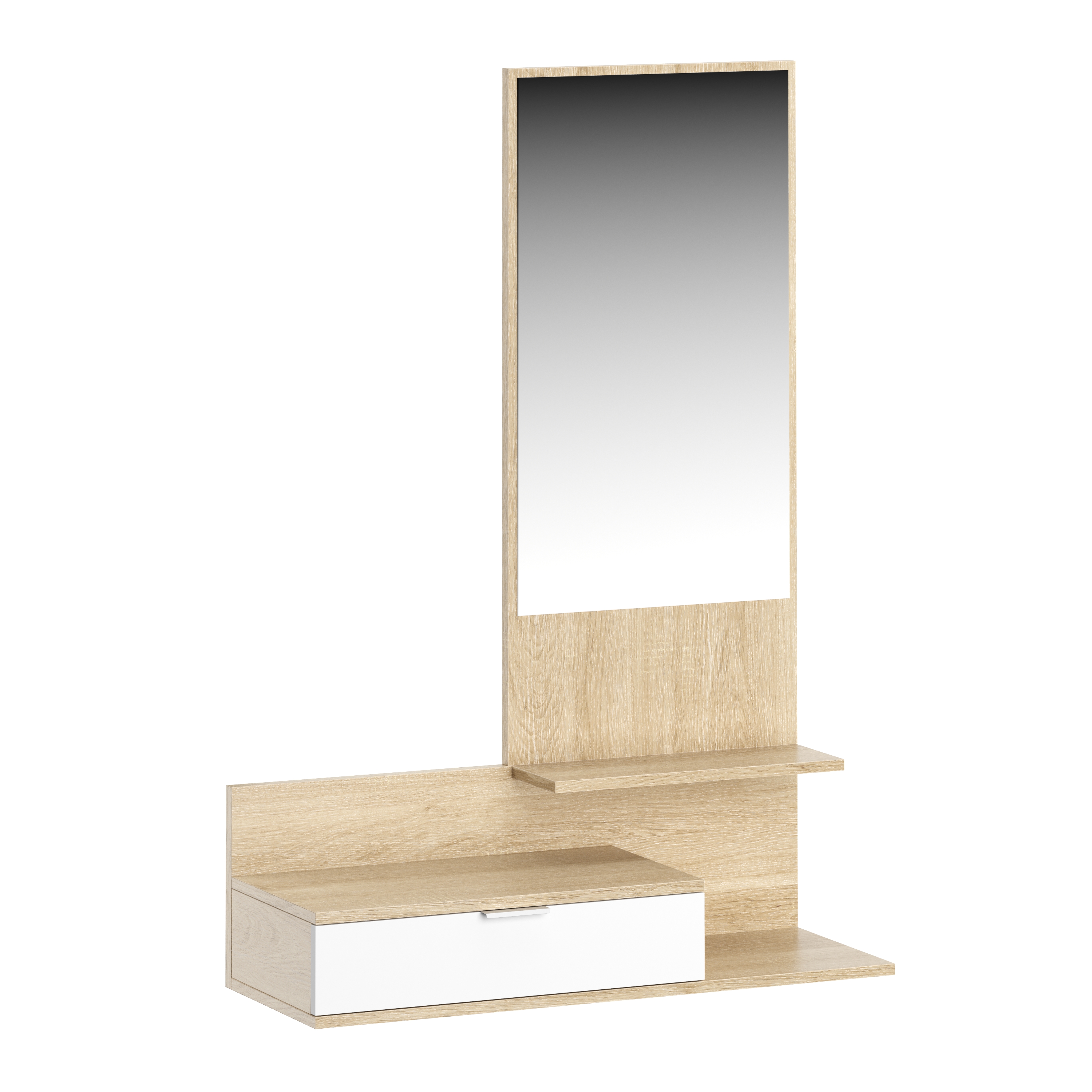 Garderobe VALENCIA 82 x 116 cm hellbraun/weiss