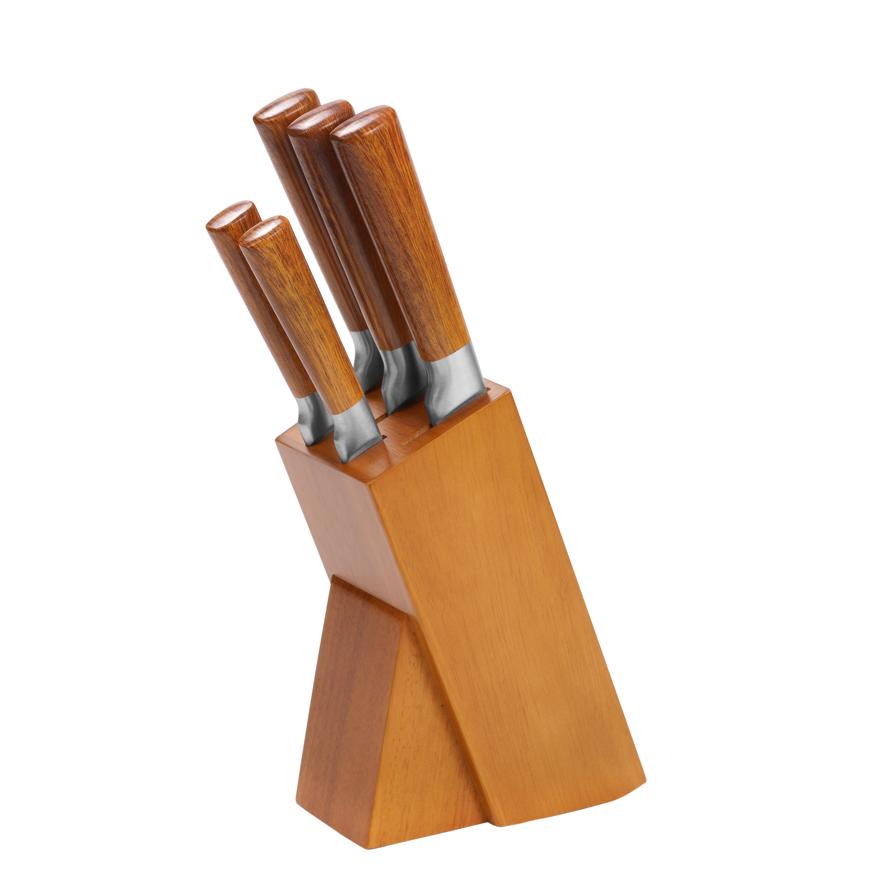 Messerblock Set Holz 6-teilig natur