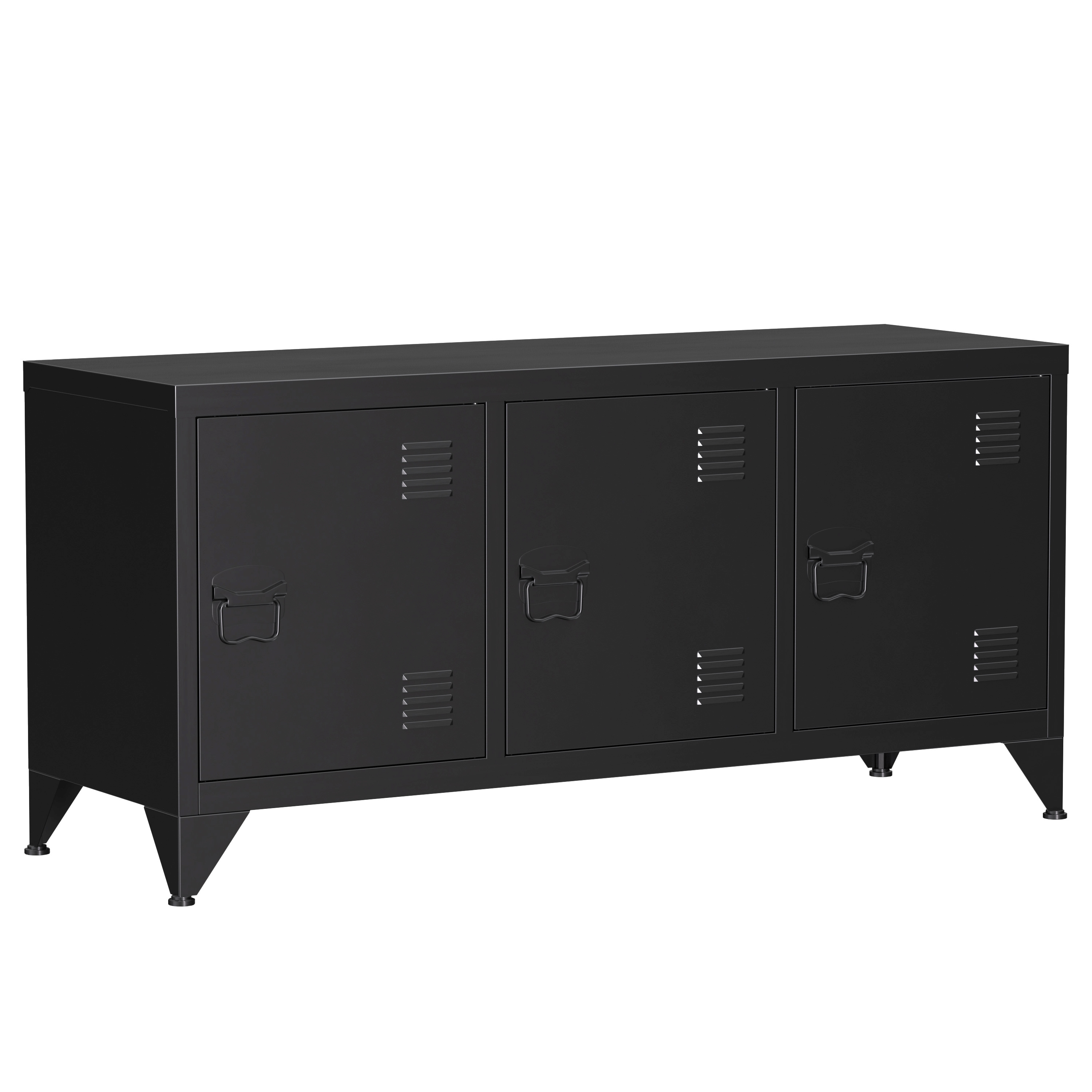 TV Möbel Metall ANTEY 120 x 58 cm schwarz