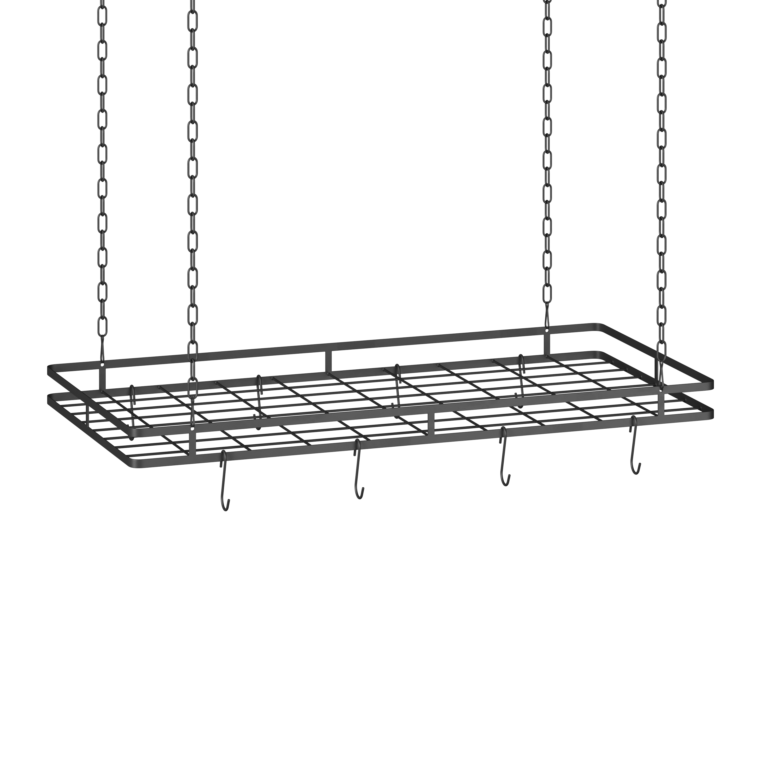 Hängeregal Topfregal Eisen 80 x 40 x 62 cm schwarz