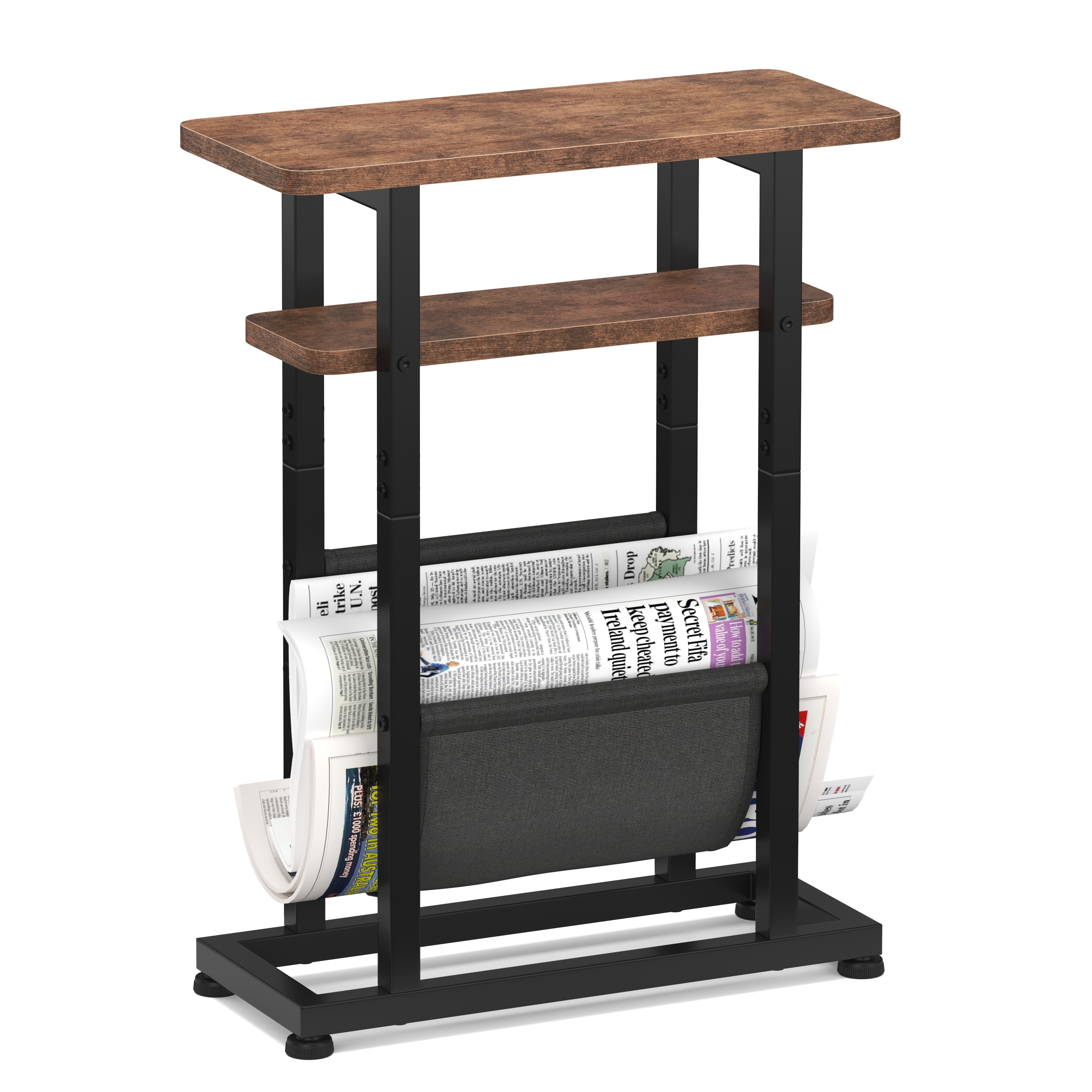 Beistelltisch Vintage BONITA mit Zeitungsablage 42 x 18 x 55 cm
