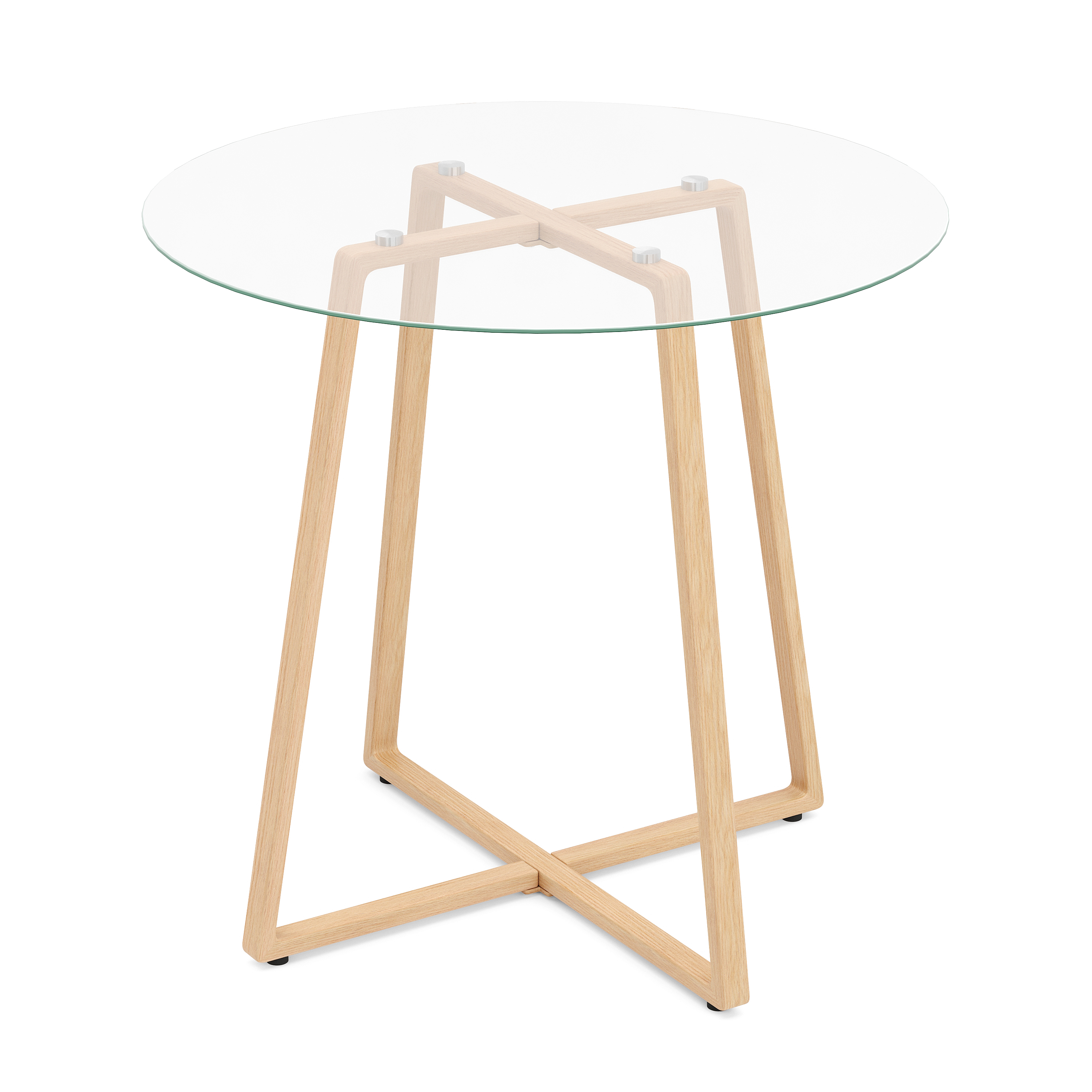 Esstisch Glas CRESSIDA rund 80 cm braun