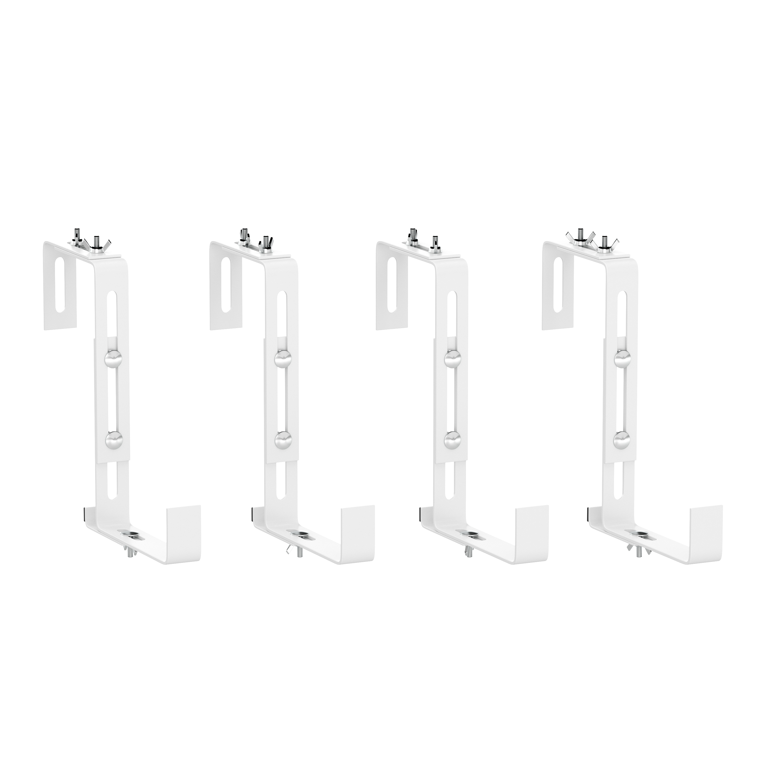 Blumenkastenhalter Eisen 4er Set weiss