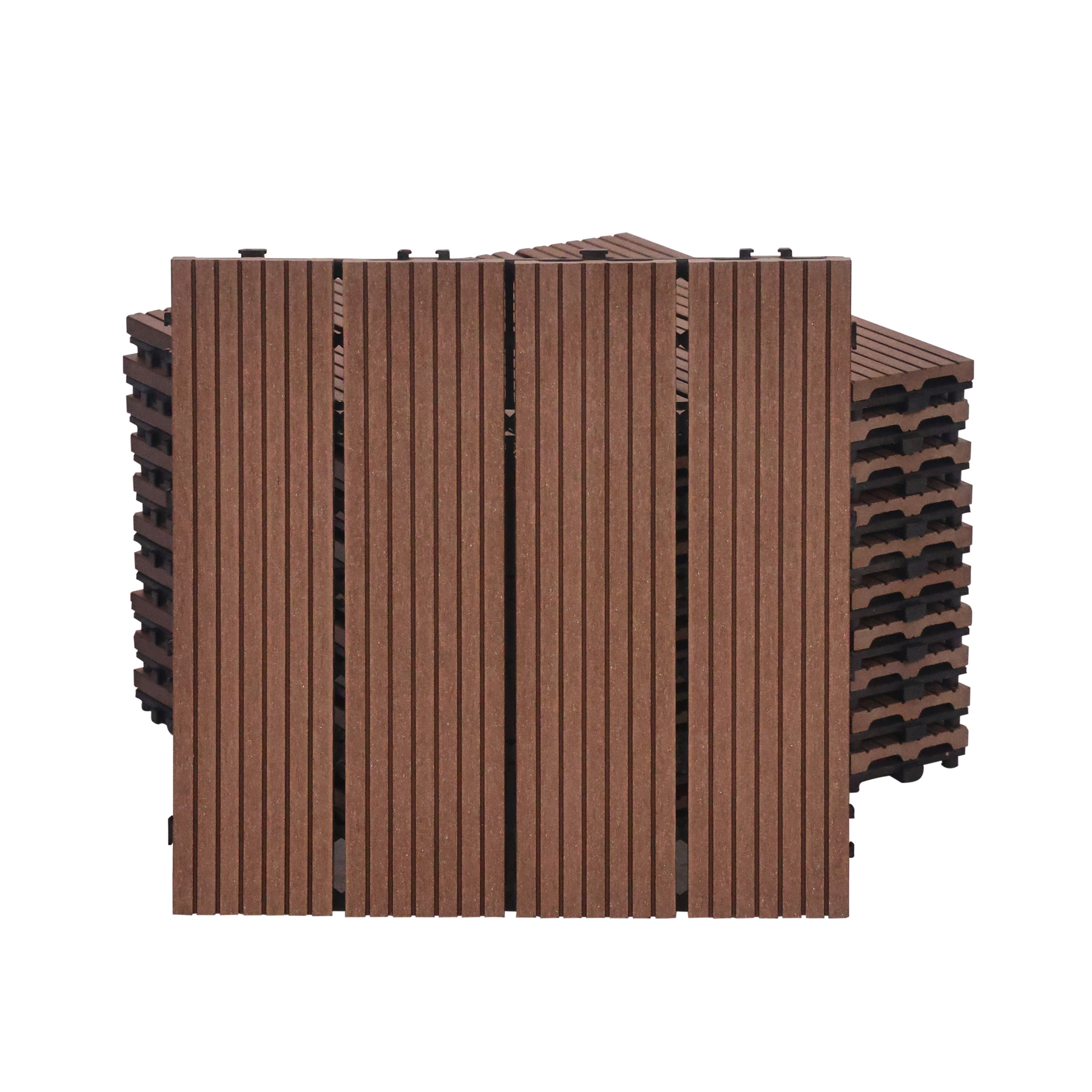 Bodenplatte PALMER 11er Set 30 x 30 cm braun