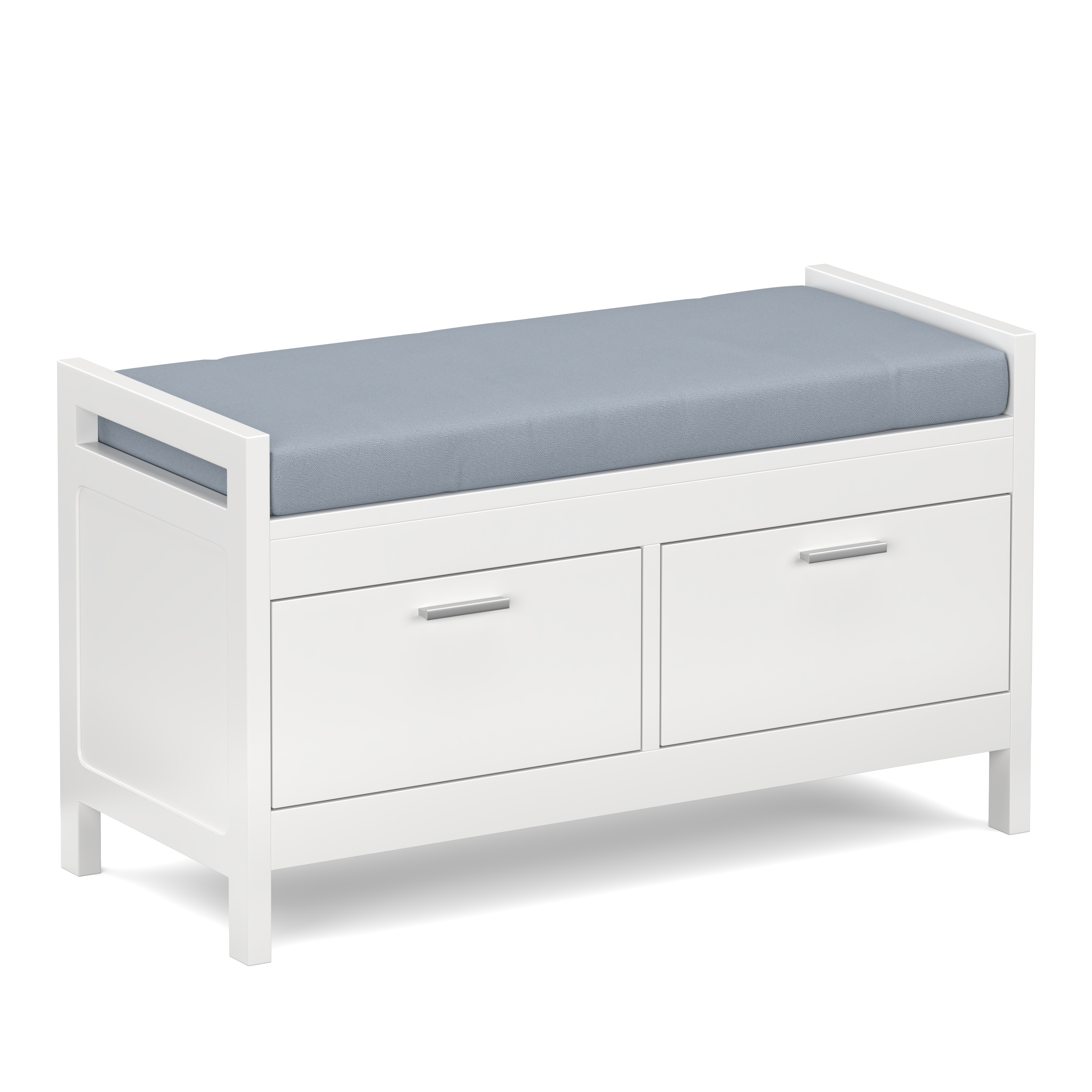 Sitzbank mit Schubladen 100 x 40 x 40 cm weiss