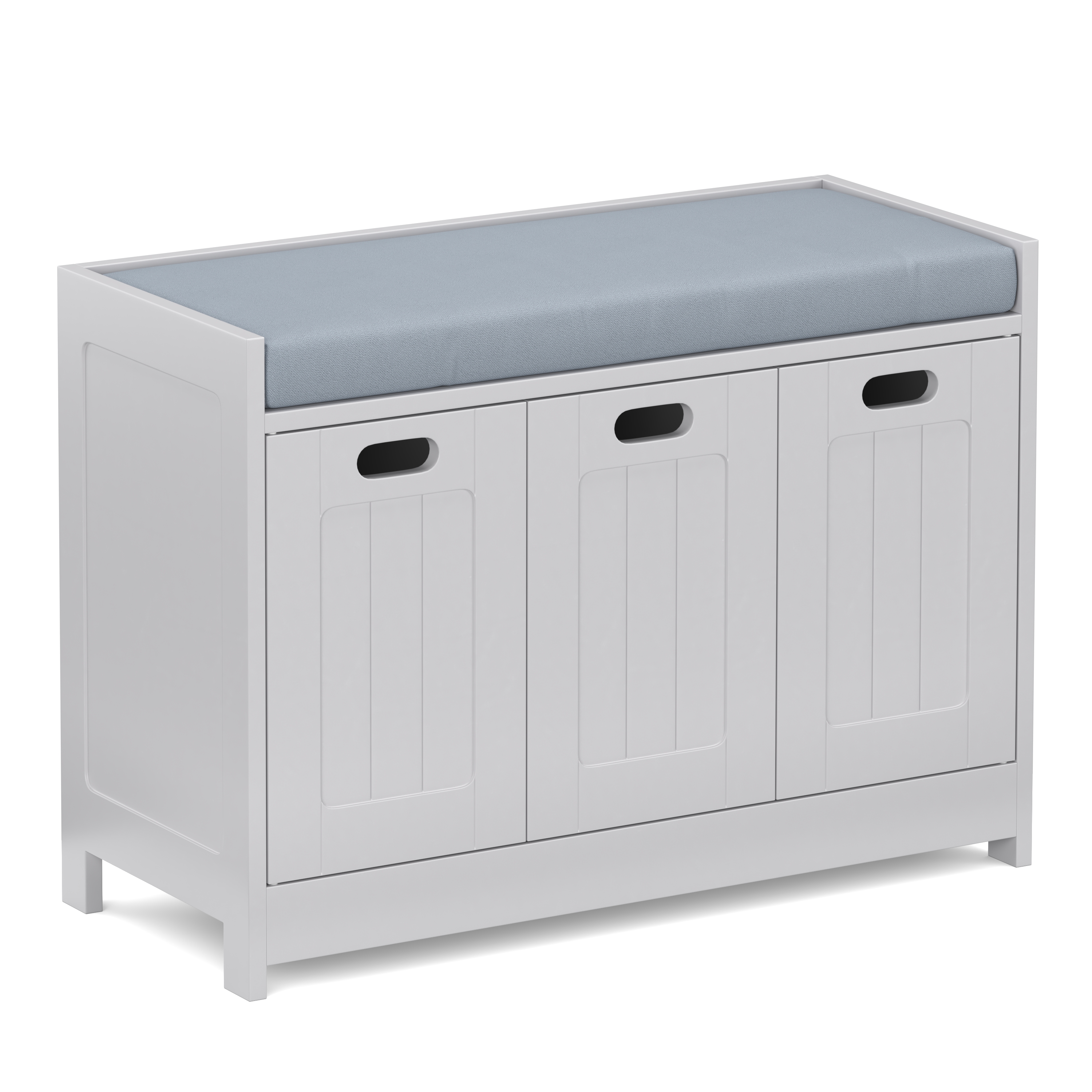 Sitzbank mit Stauraum 90 x 35 x 45 cm grau