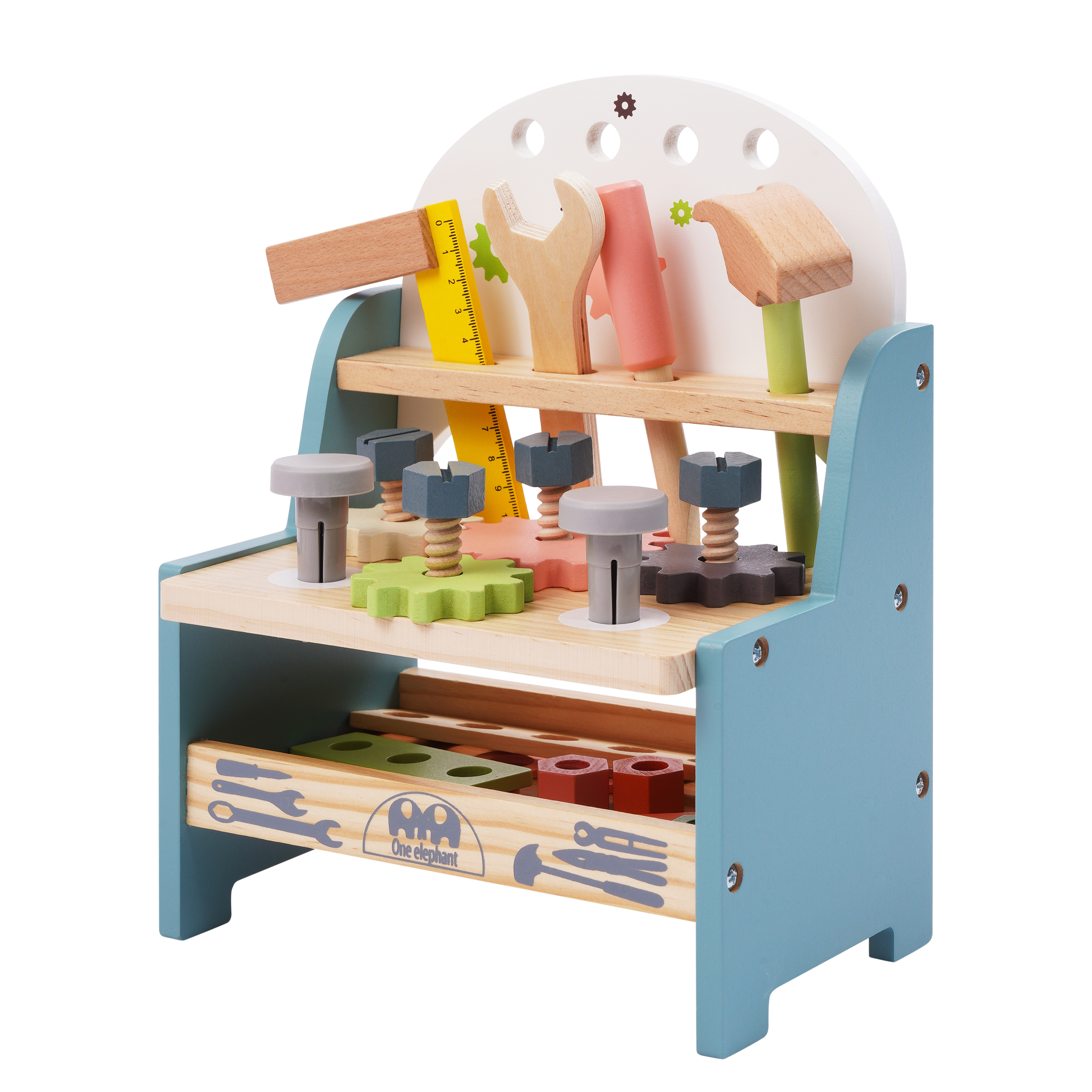 spielzeug werkbank holz Werkbank Kinder Holz 26-teilig 28 cm bunt/natur | GONSER.CH