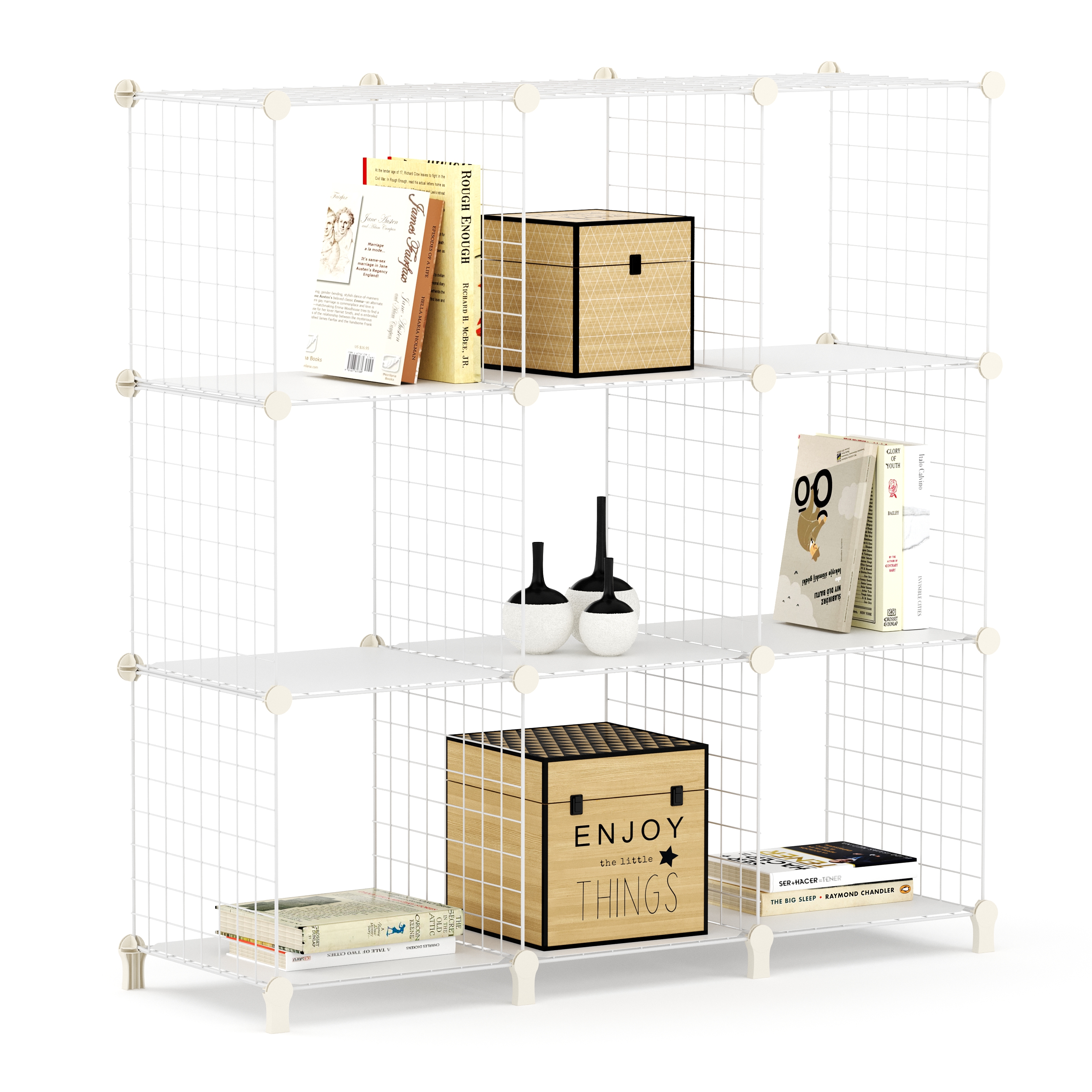 Regal Metall 9 Fächer 108 x 38 x 148 cm weiss