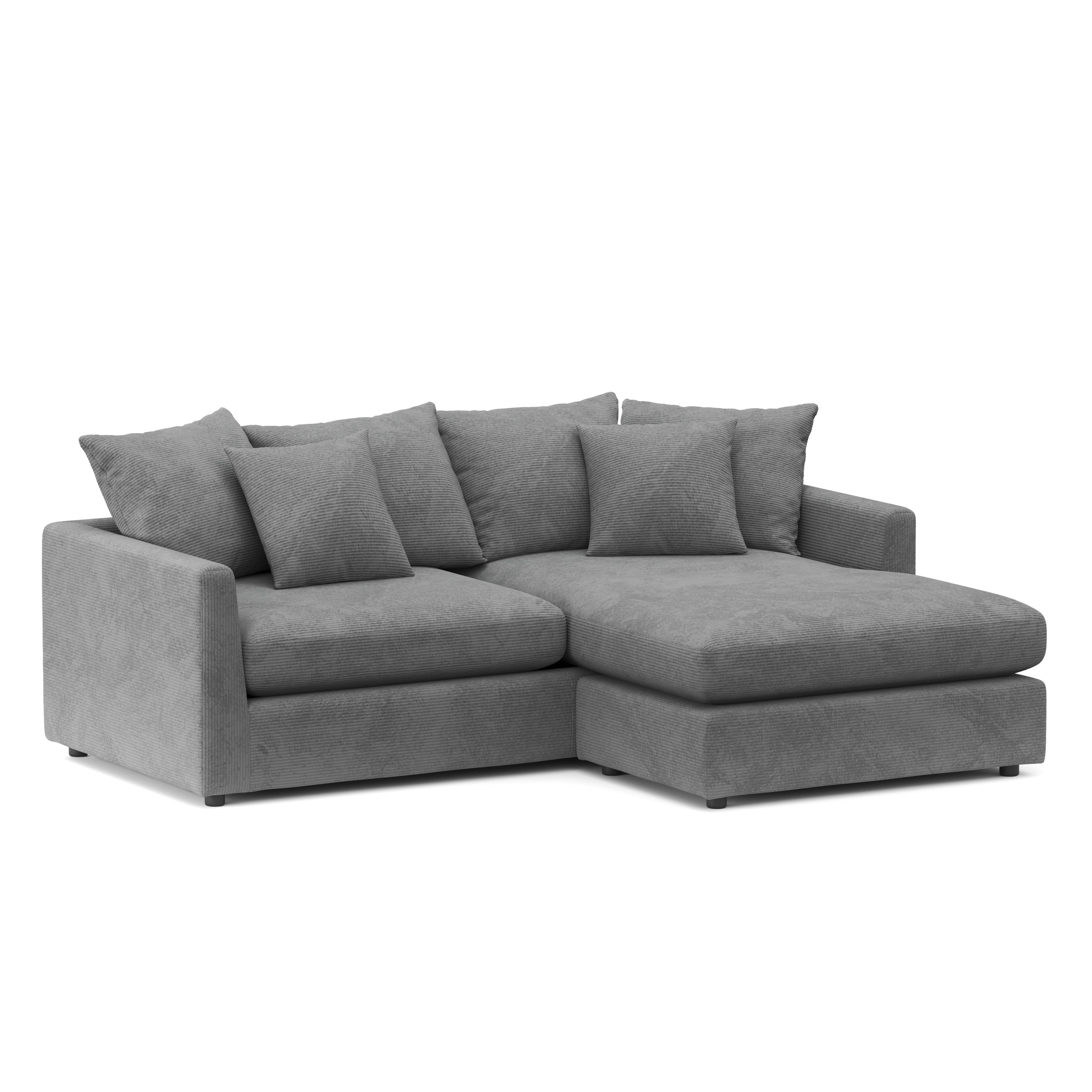 Ecksofa Cord ILONA anthrazit