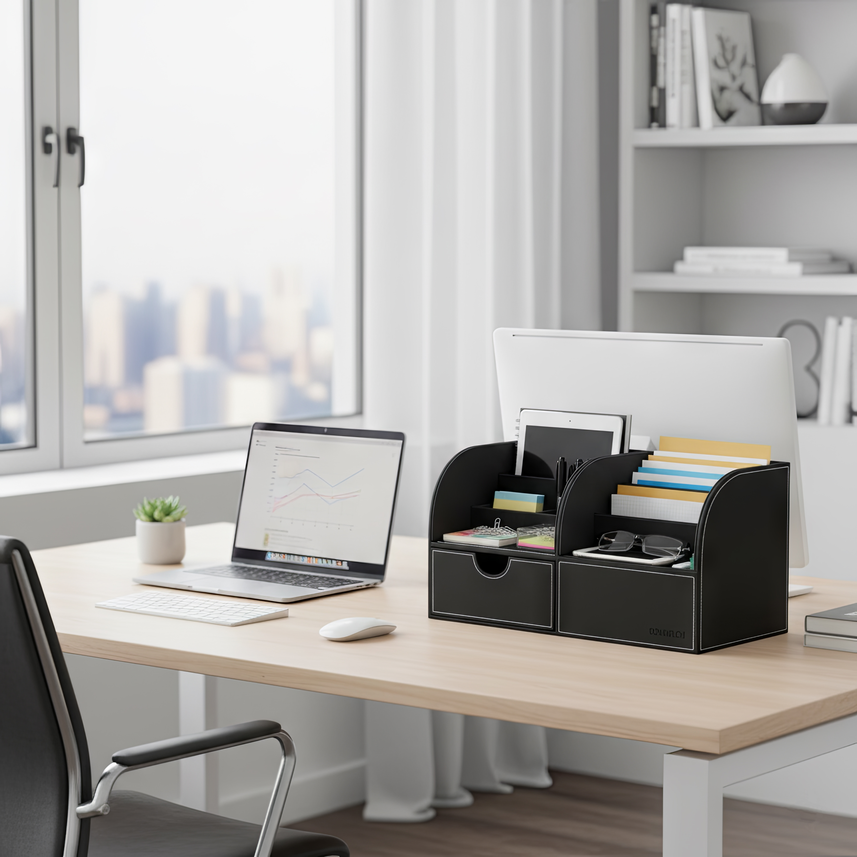 Schreibtisch Organizer Leder