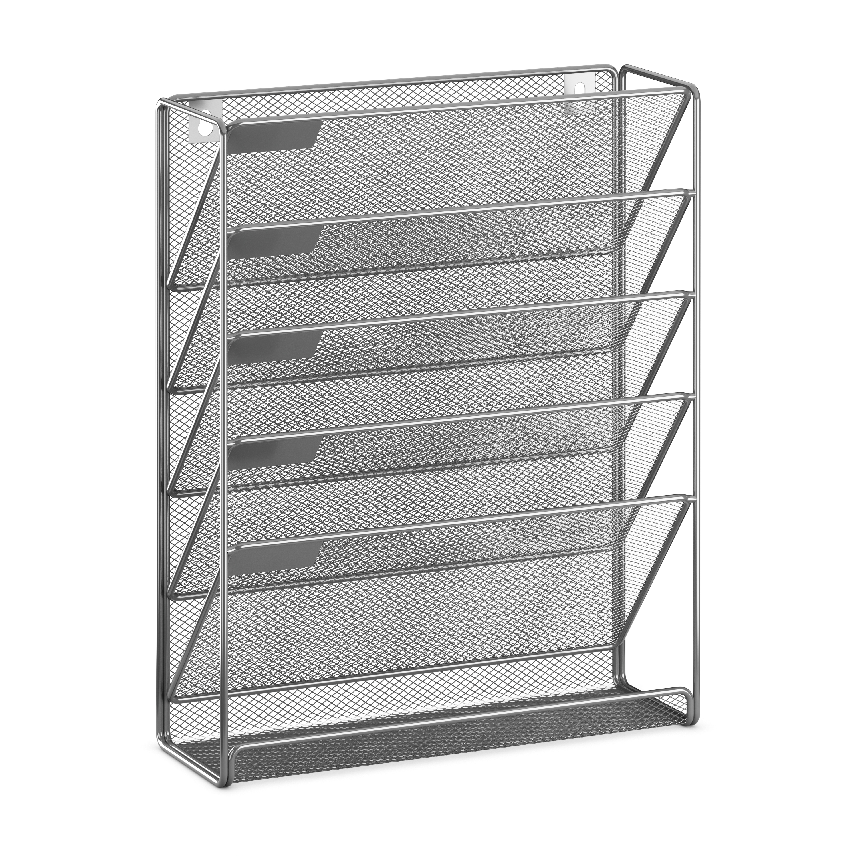 Zeitungsständer Wand 33 x 10 x 40 cm silber