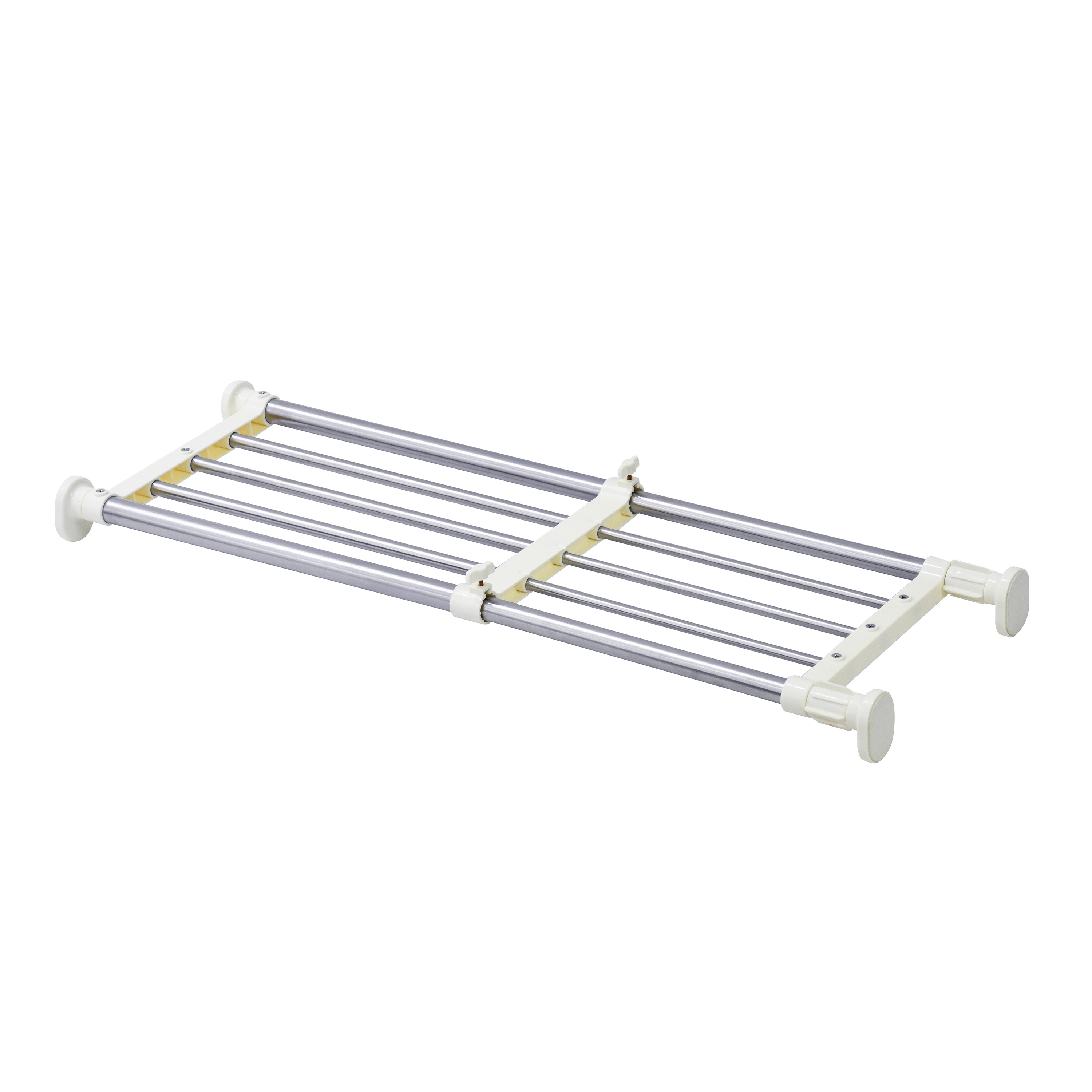 Teleskopregal 40/60 x 25 cm silber/weiss