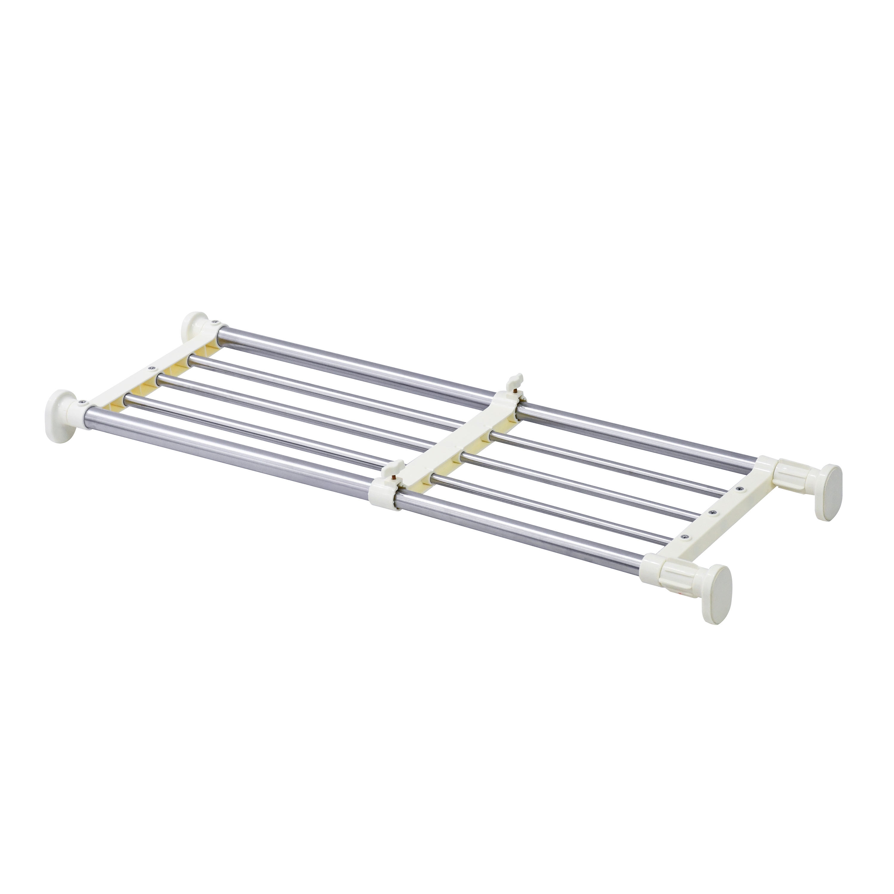 Teleskopregal 60/100 x 25 cm silber/weiss