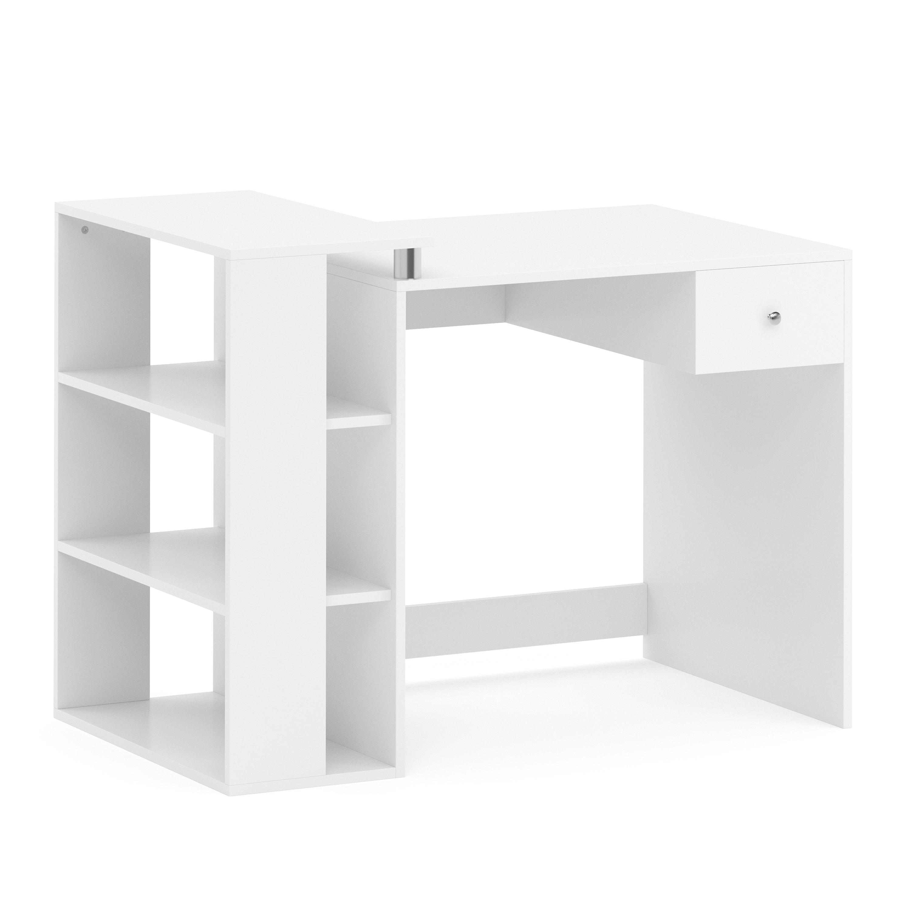 Schreibtisch URSULA mit Stauraum 101 x 60 x 76 cm weiss