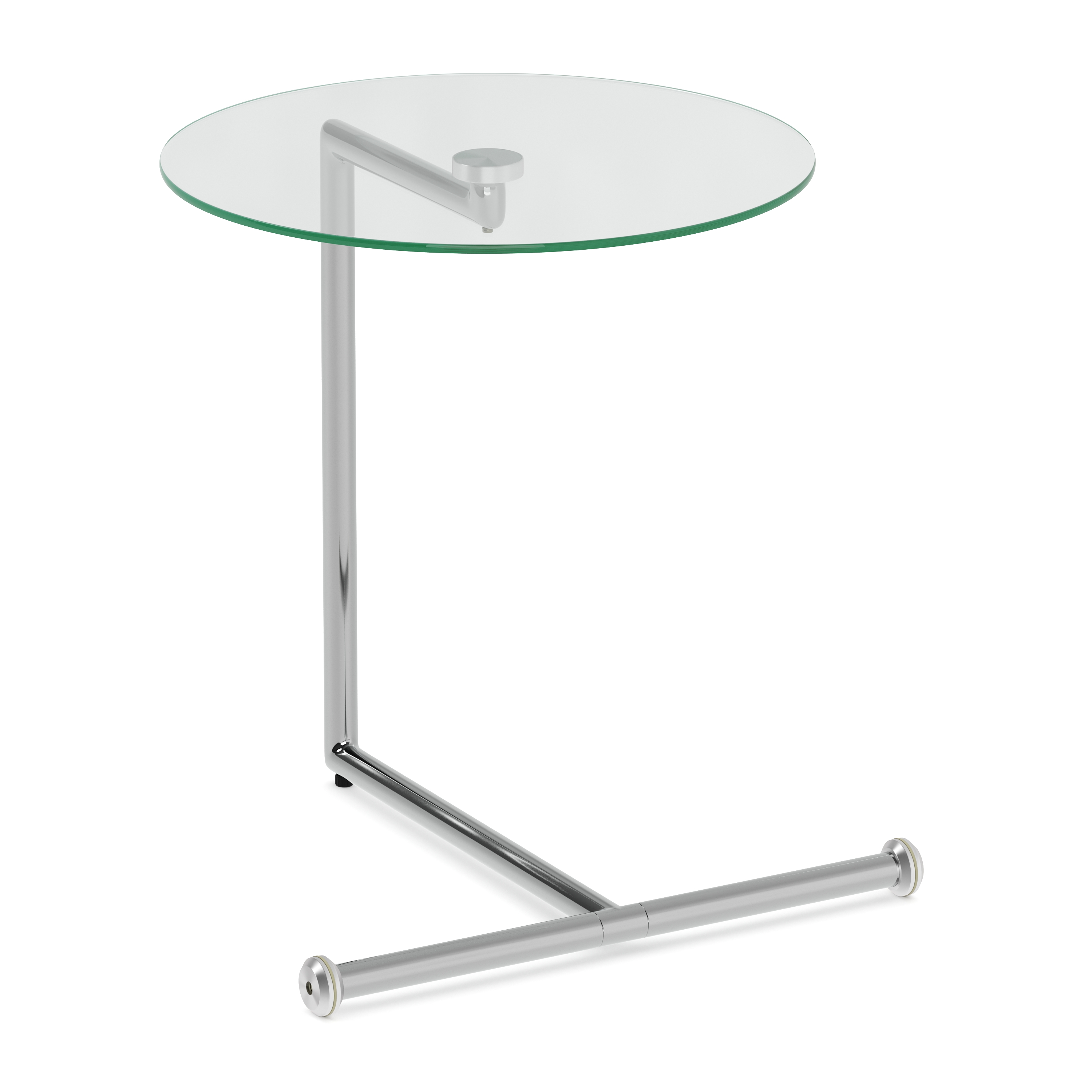 Beistelltisch Glas EVANDER rund 46 x 63 cm silber