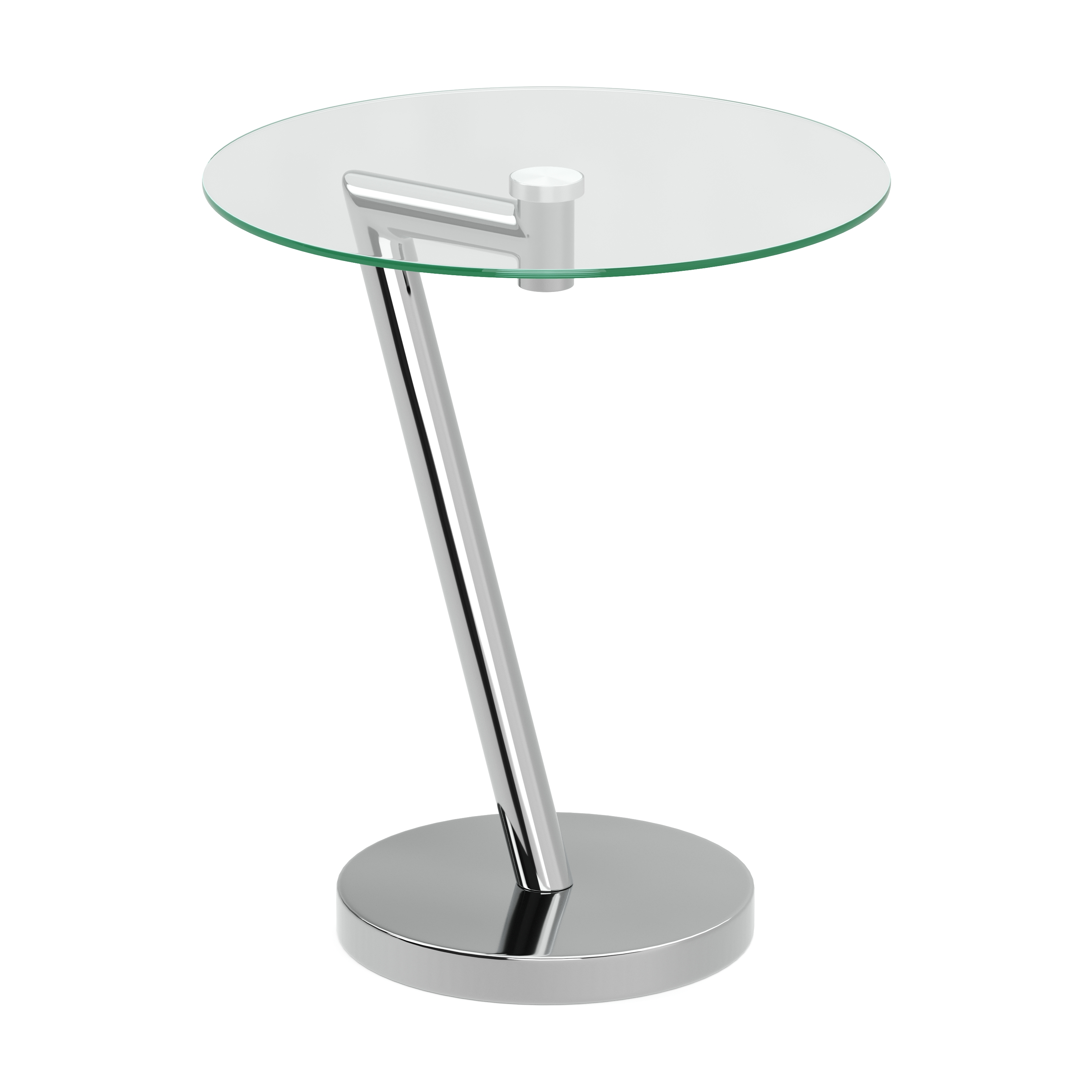 Beistelltisch Glas EVANDER rund 45 x 52 cm silber