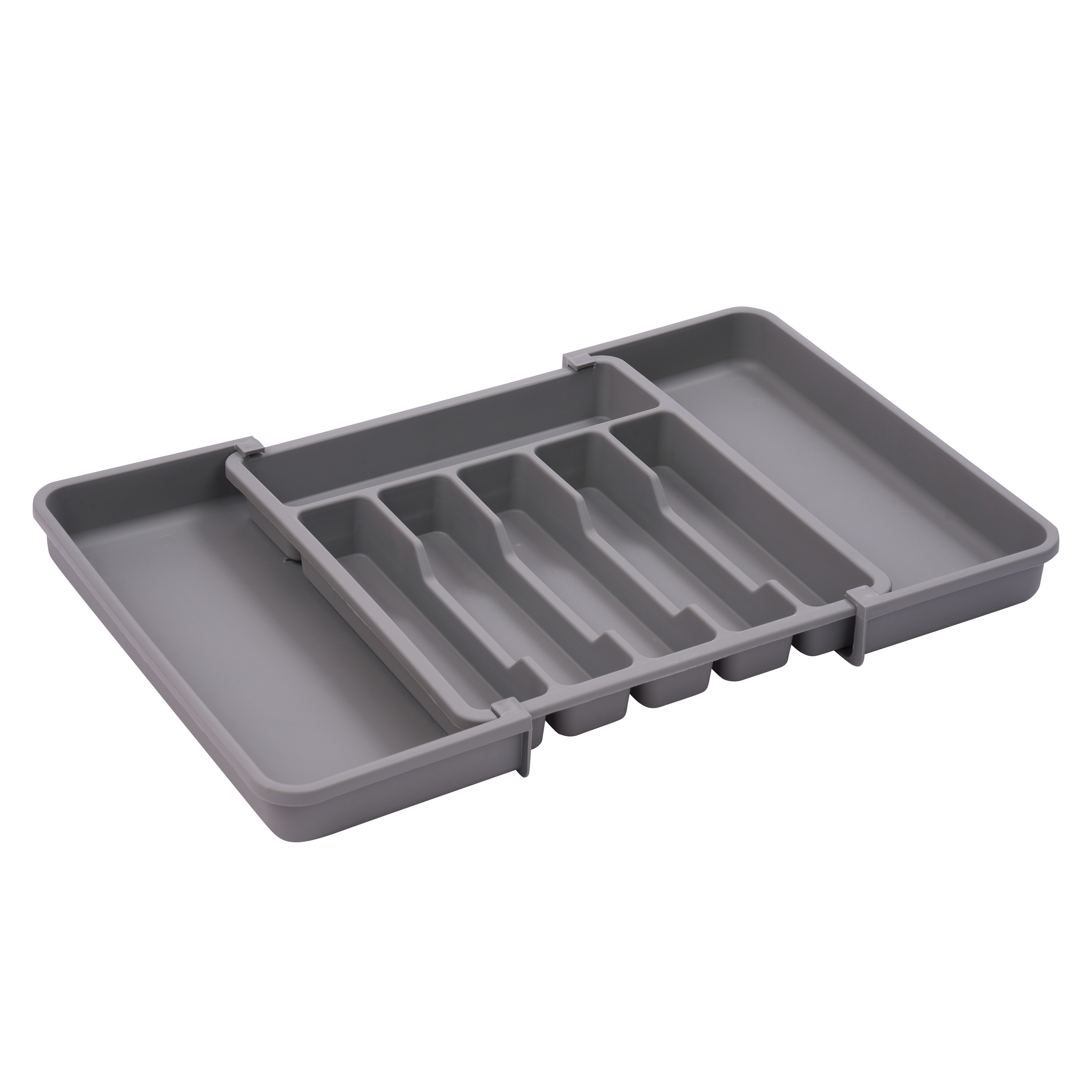 Besteckeinsatz verstellbar 6 - 8 Fächer grau
