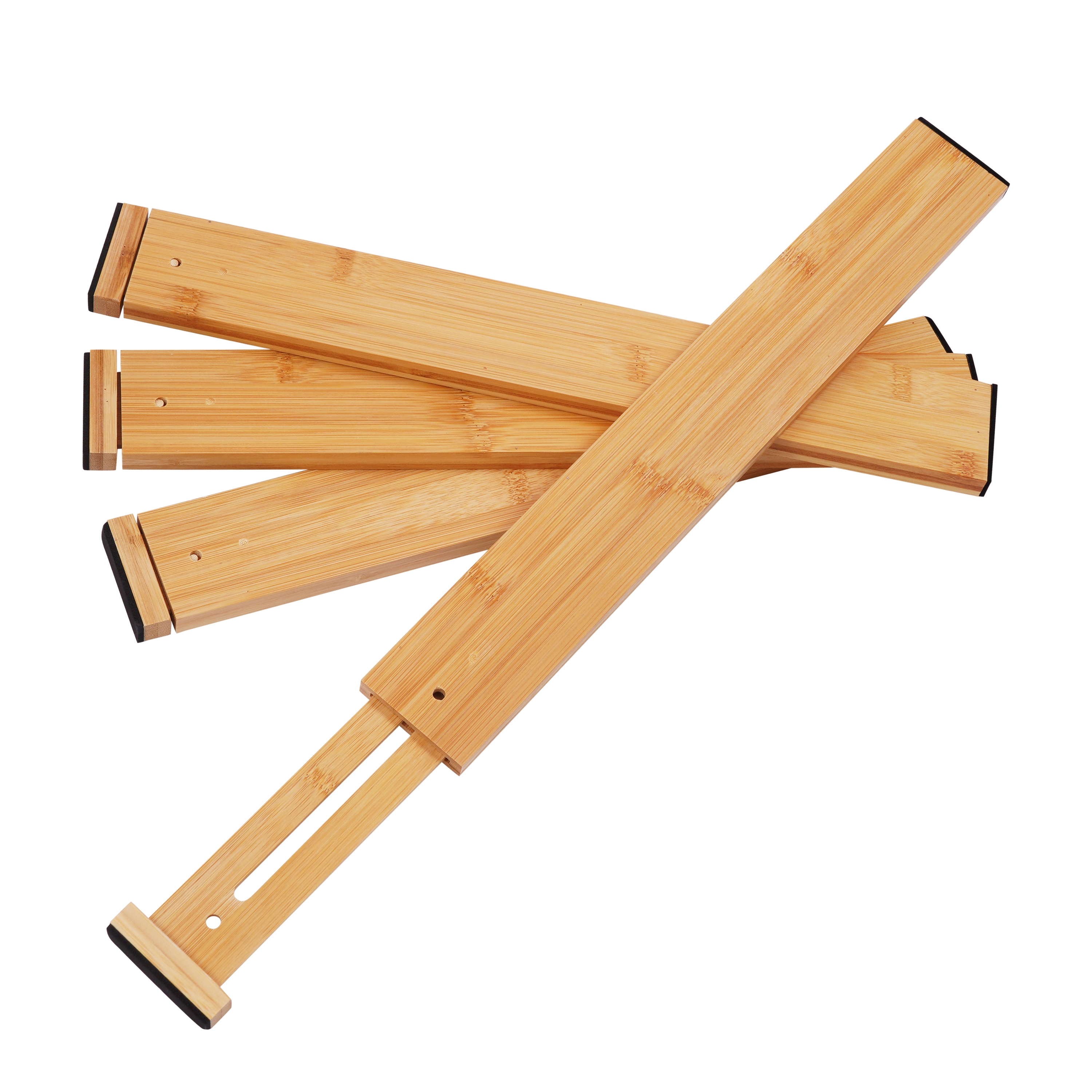 Schubladenteiler verstellbar Bambus 4er Set | GONSER.CH