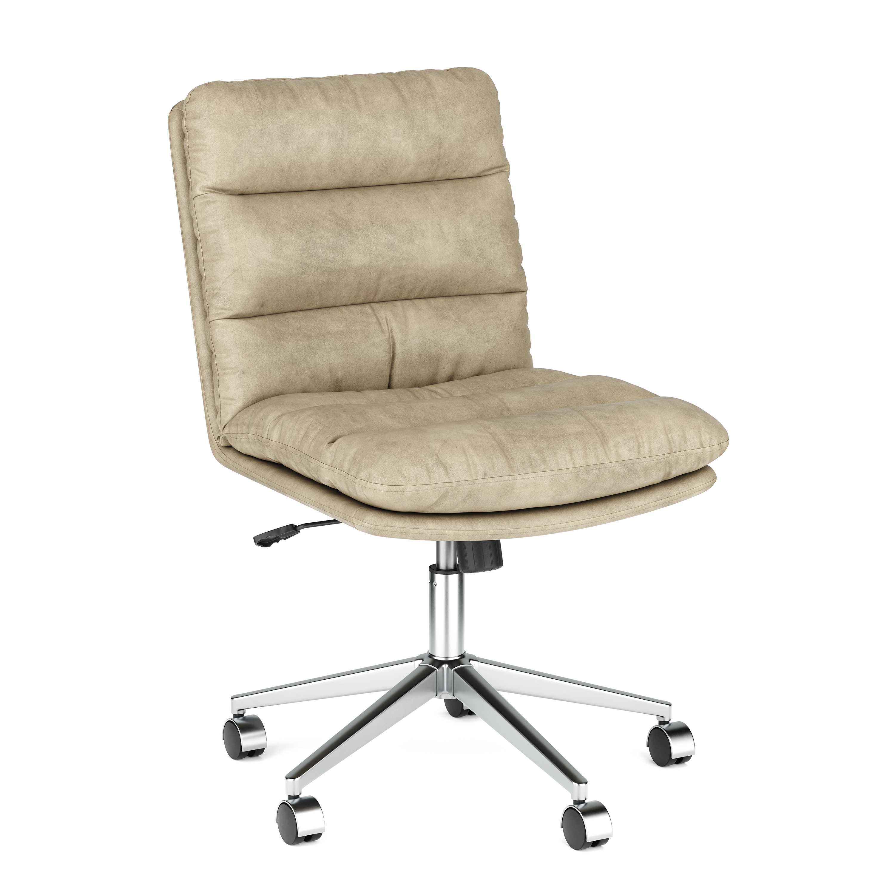 Bürostuhl Leder BILES beige