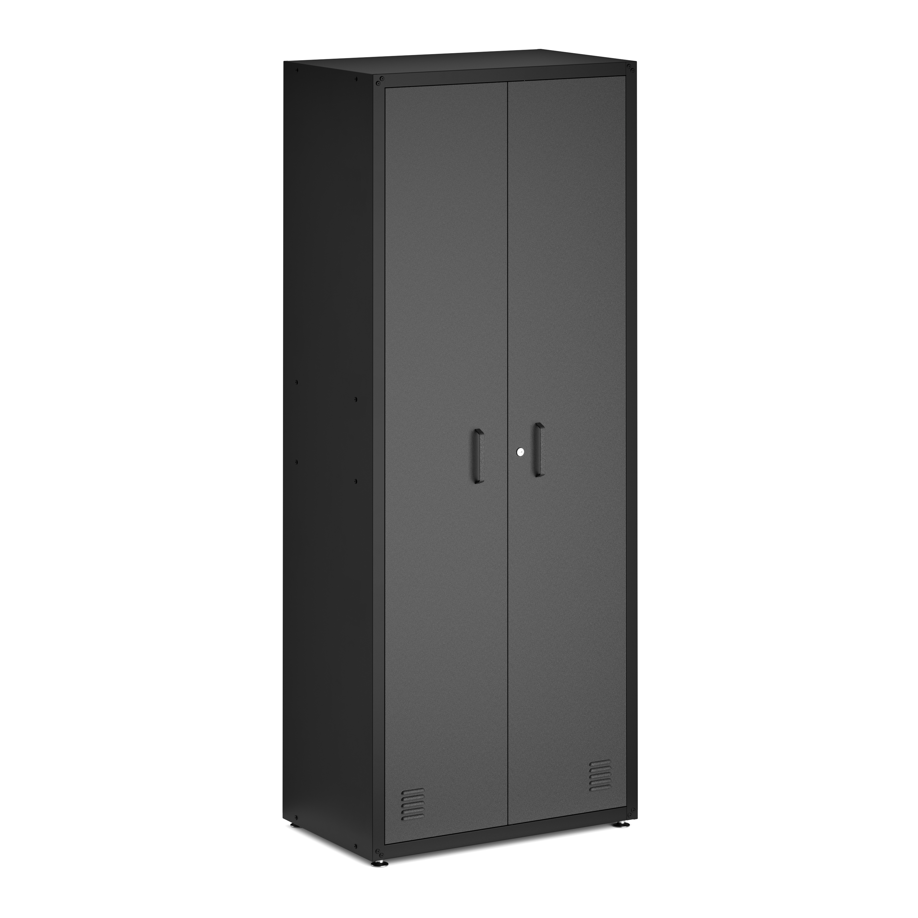 Aktenschrank MAKSIMUS 77 x 190 cm anthrazit/schwarz