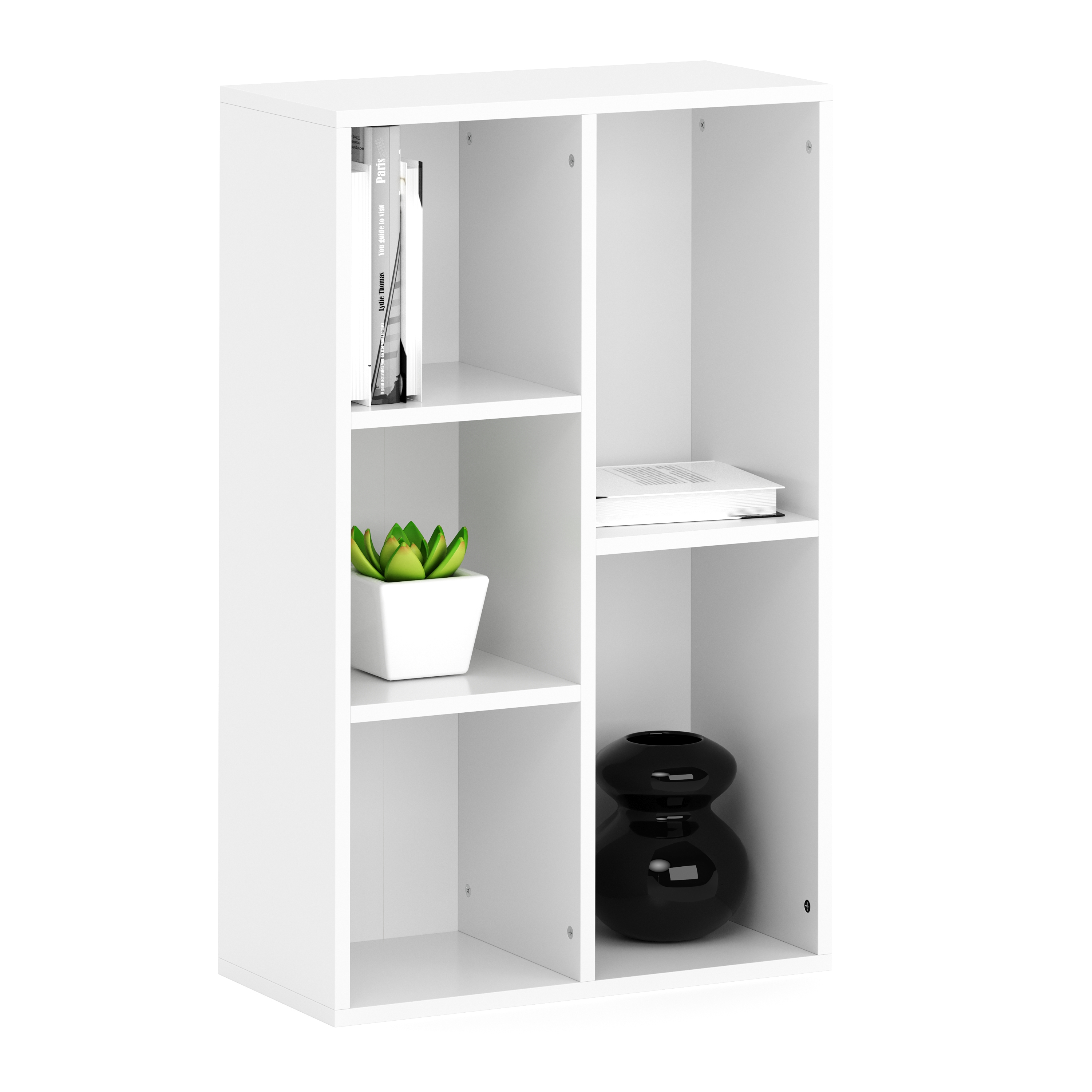 Bücherregal CYNTHIA 5 Fächer 50 x 80 cm weiss