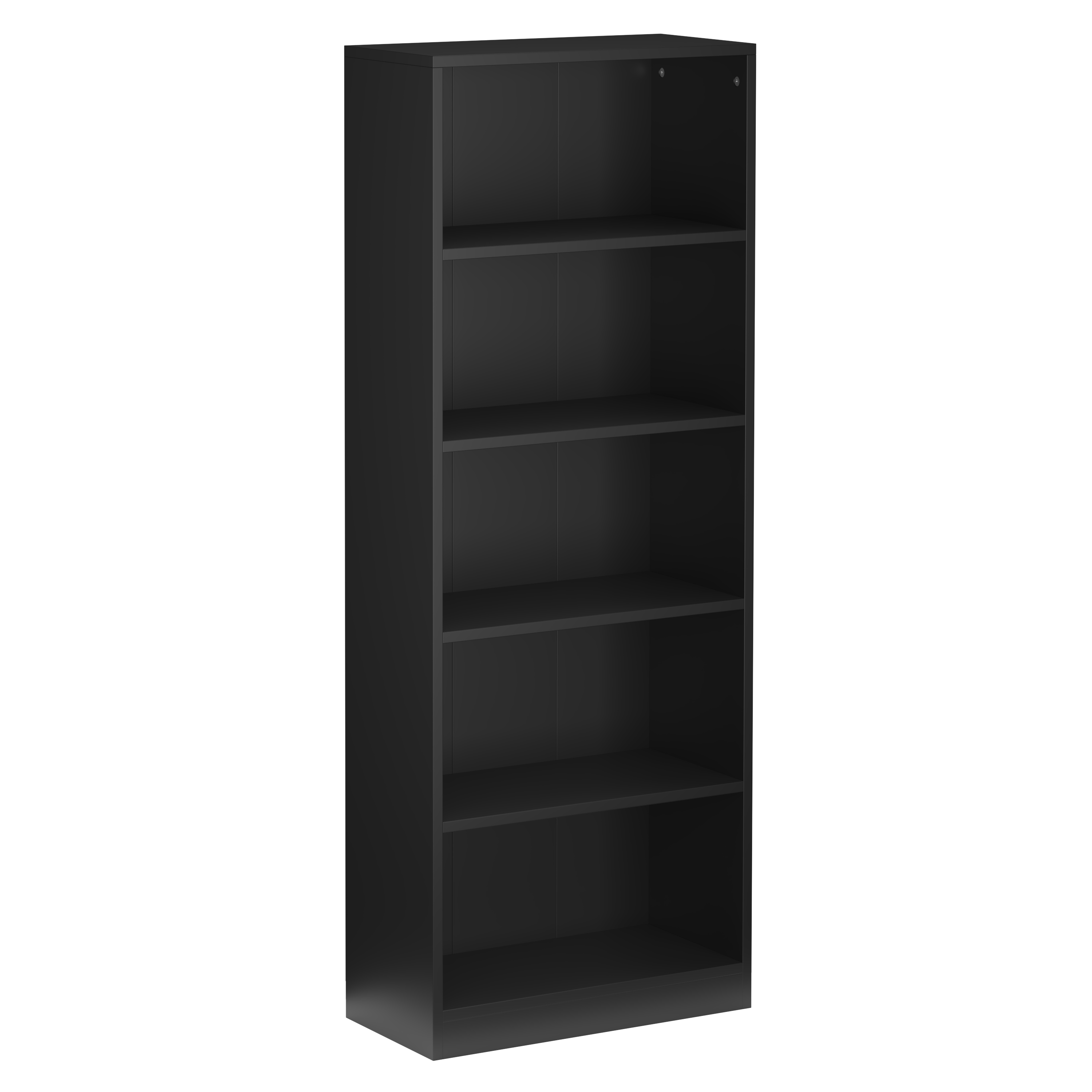 Bücherregal RENATA 5 Fächer 50 x 132 cm schwarz