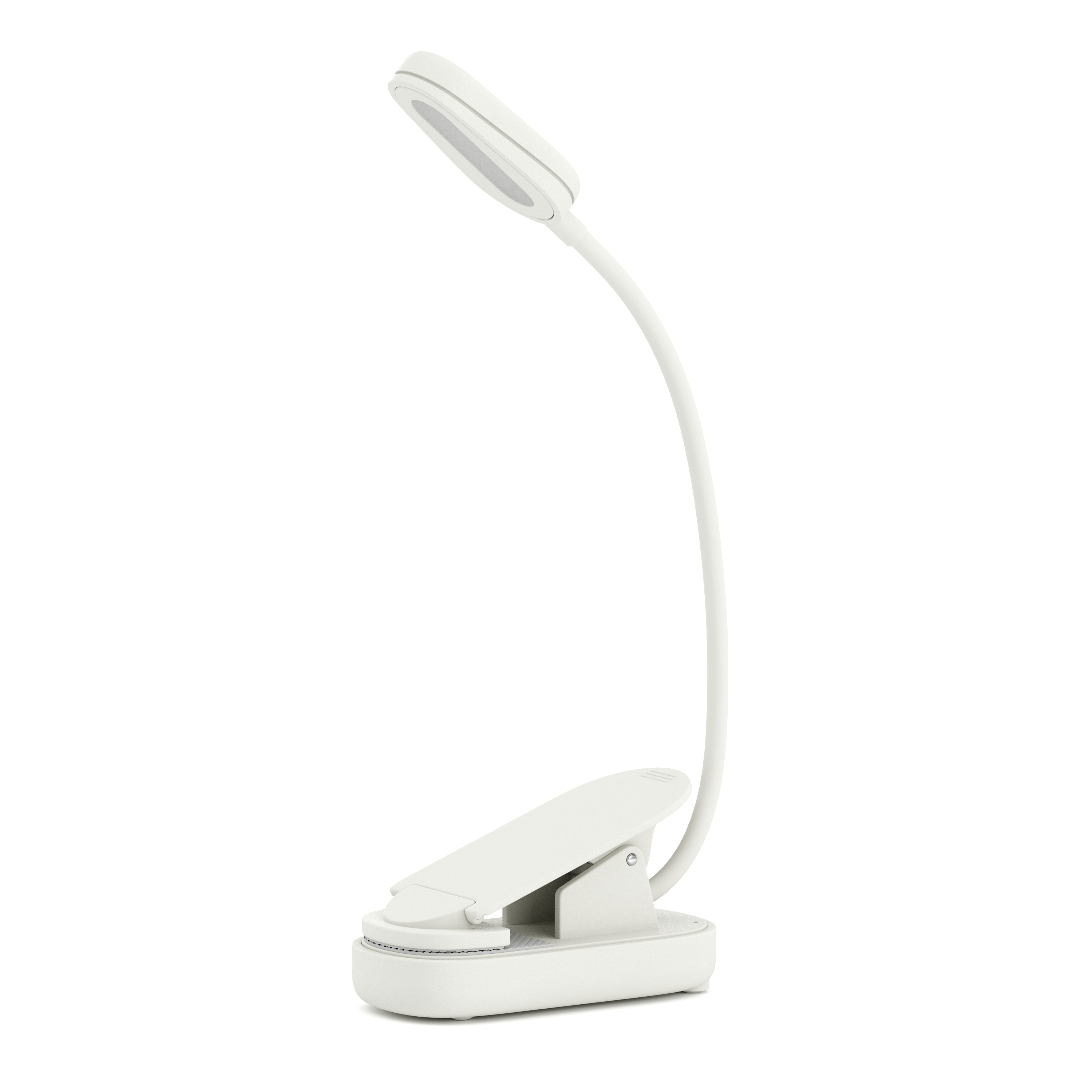 LED Klemmleuchte Leselampe mit Akku weiss