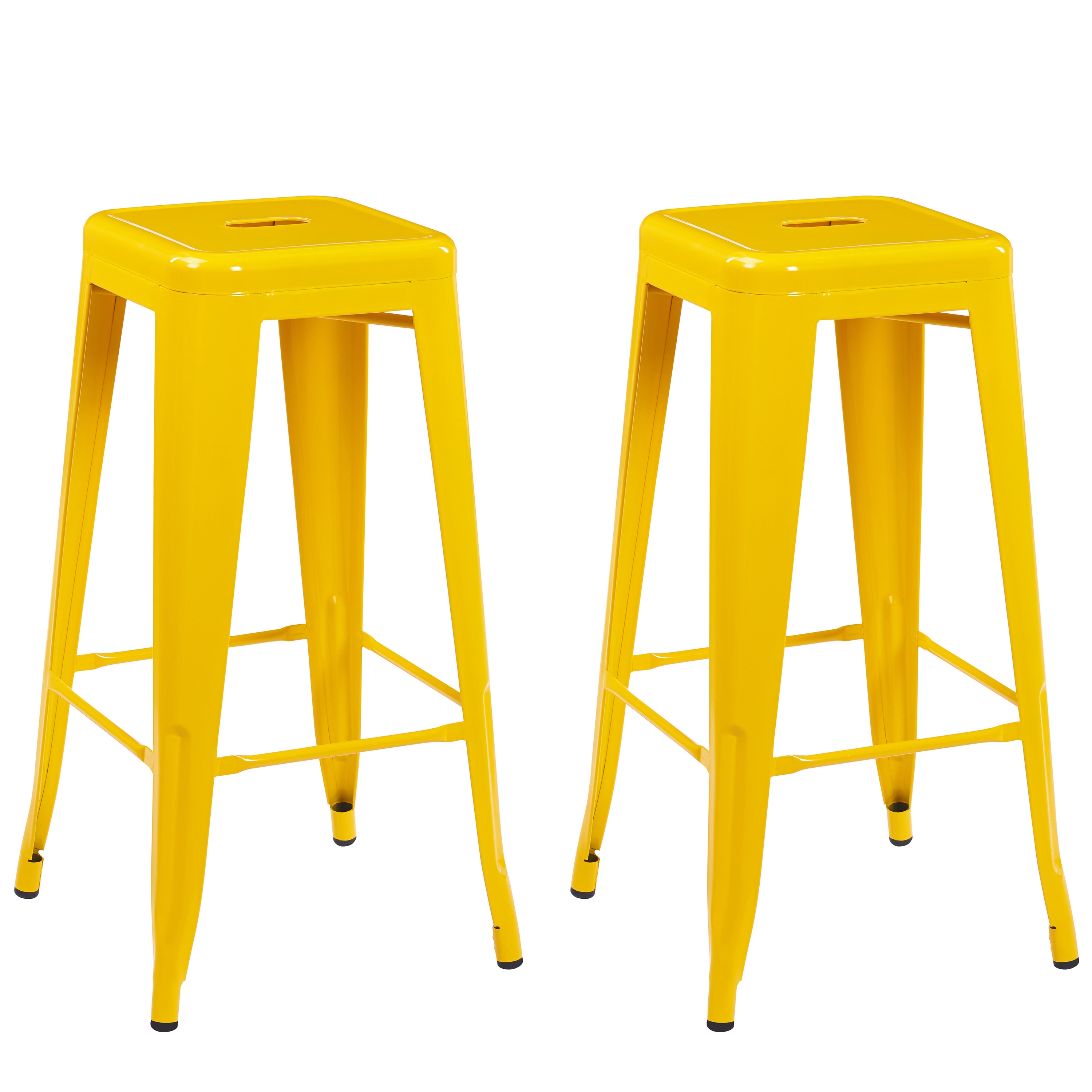 Barhocker Metall METALLIX 2er Set gelb