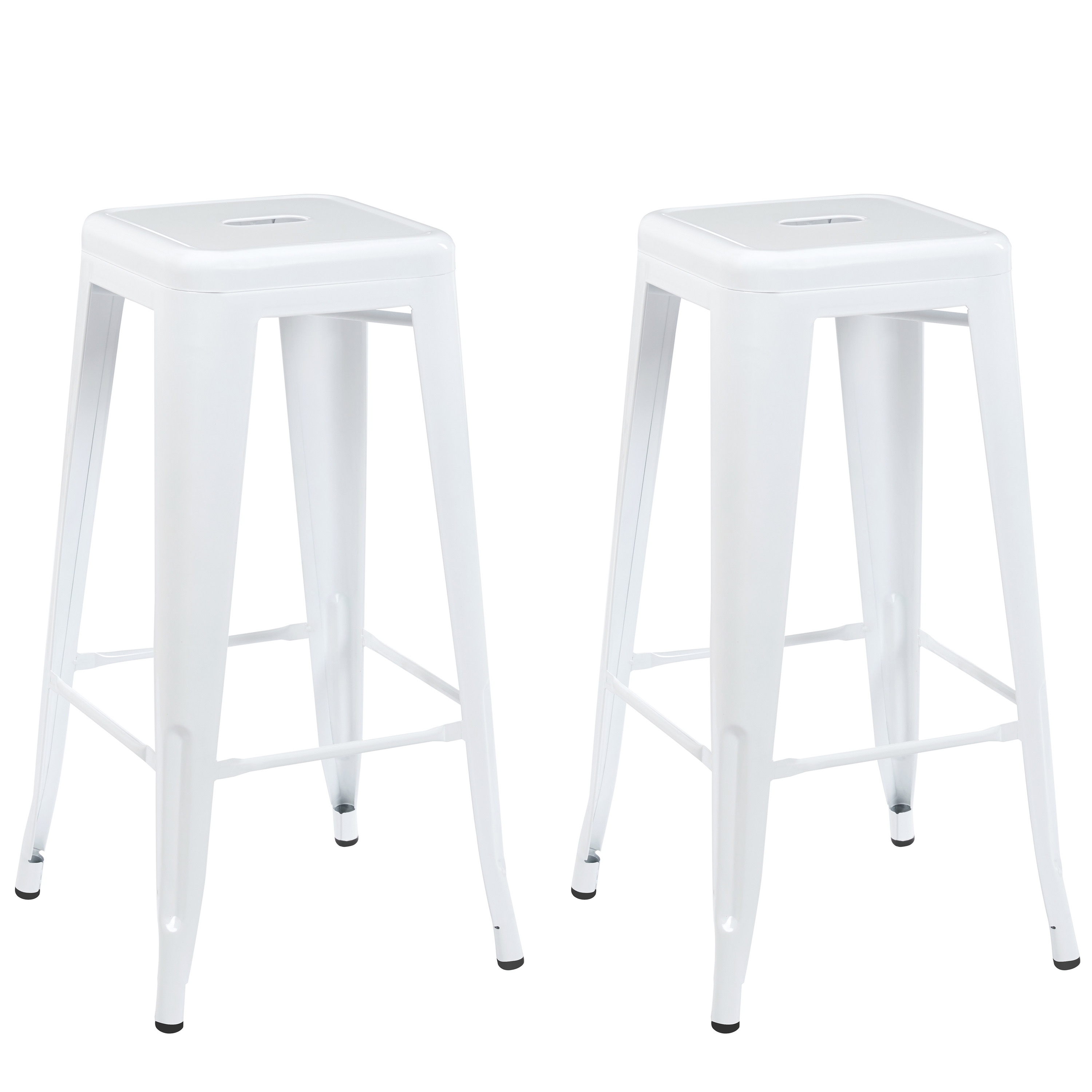 Barhocker Metall METALLIX 2er Set weiss