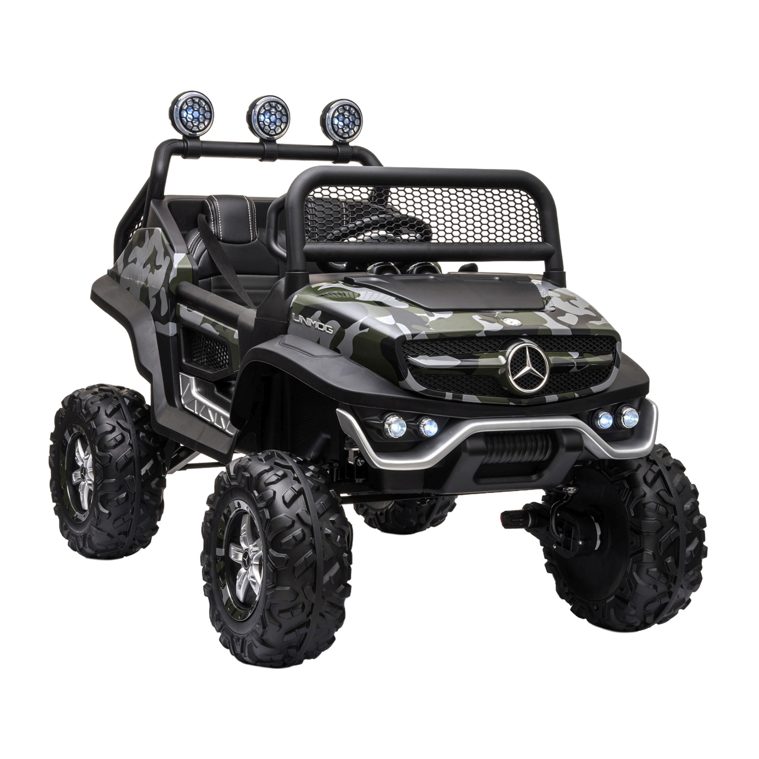 Elektroauto Kinder Mercedes Unimog camouflage
