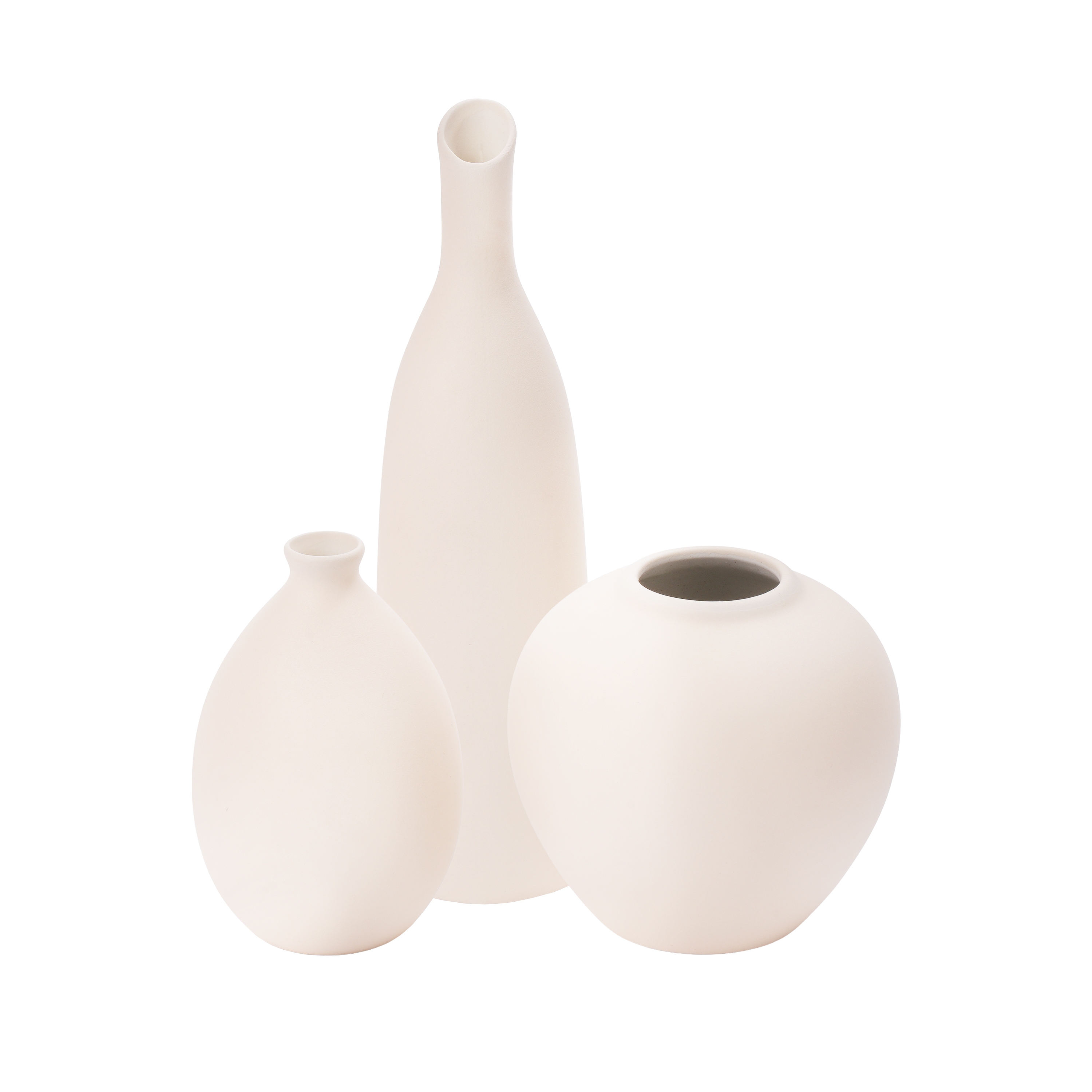 Image of Blumenvase Set Keramik SAHARA 3-teilig beige