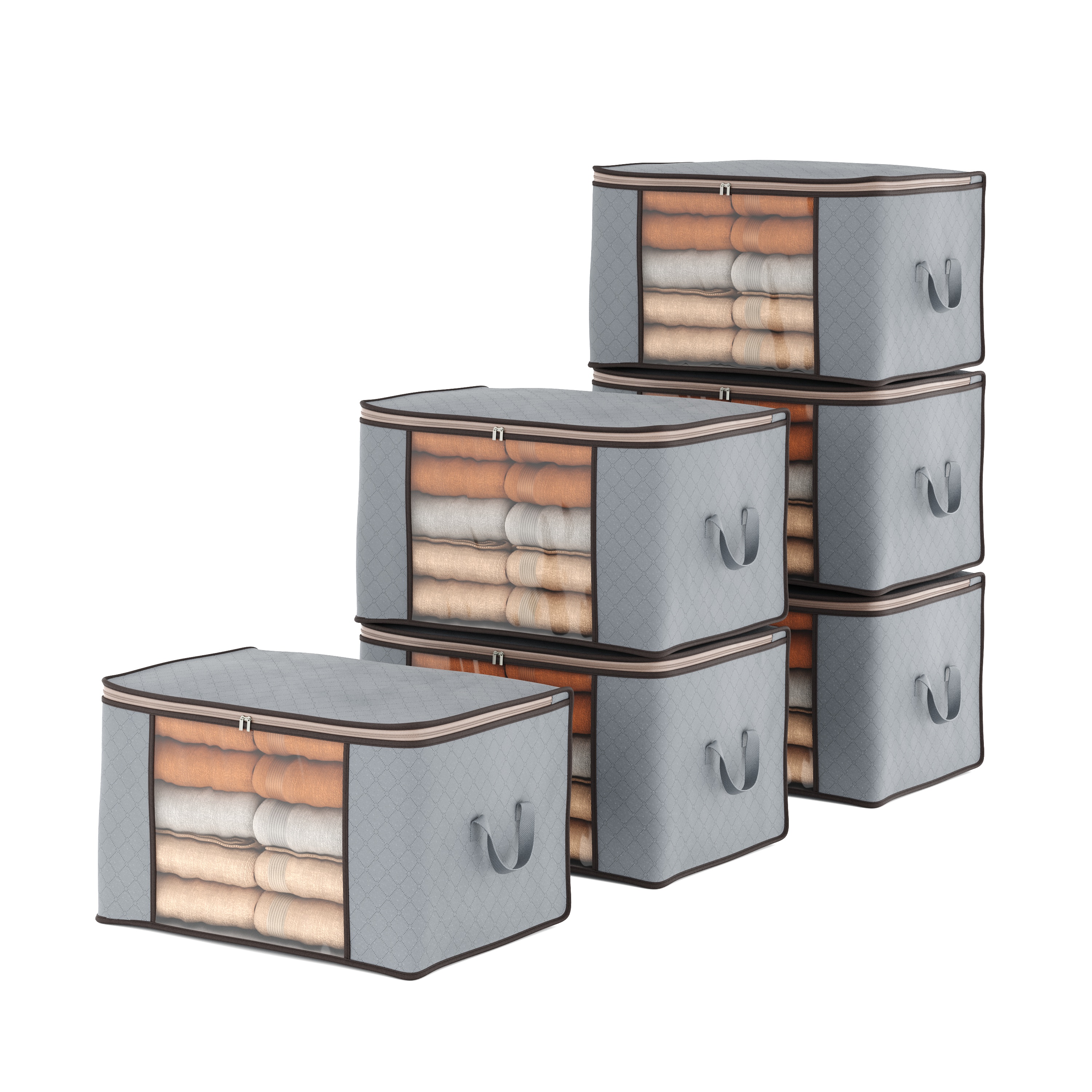 Image of Aufbewahrungstasche 90L 6er Set grau