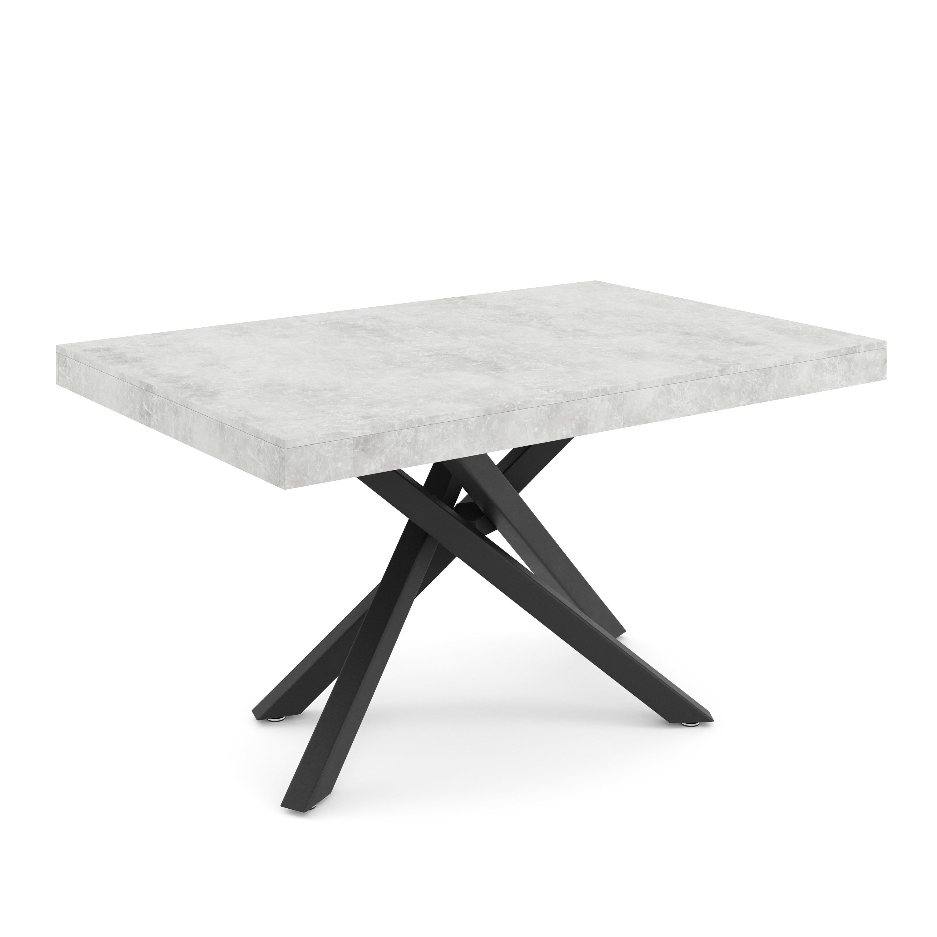 Esstisch ausziehbar LUCIANO 140/220 x 90 cm grau/schwarz
