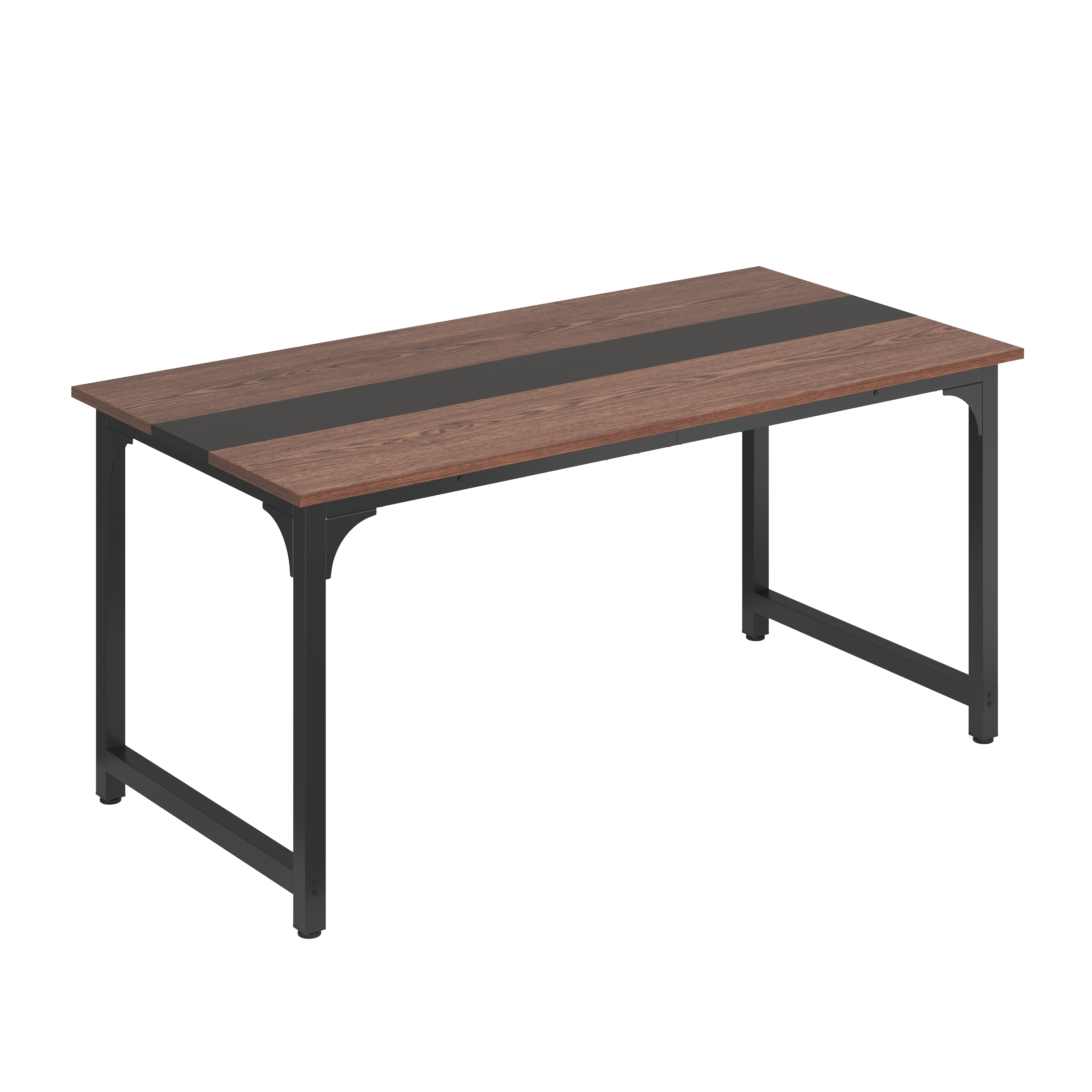 Schreibtisch MATIAS 160 x 80 x 75 cm braun/schwarz