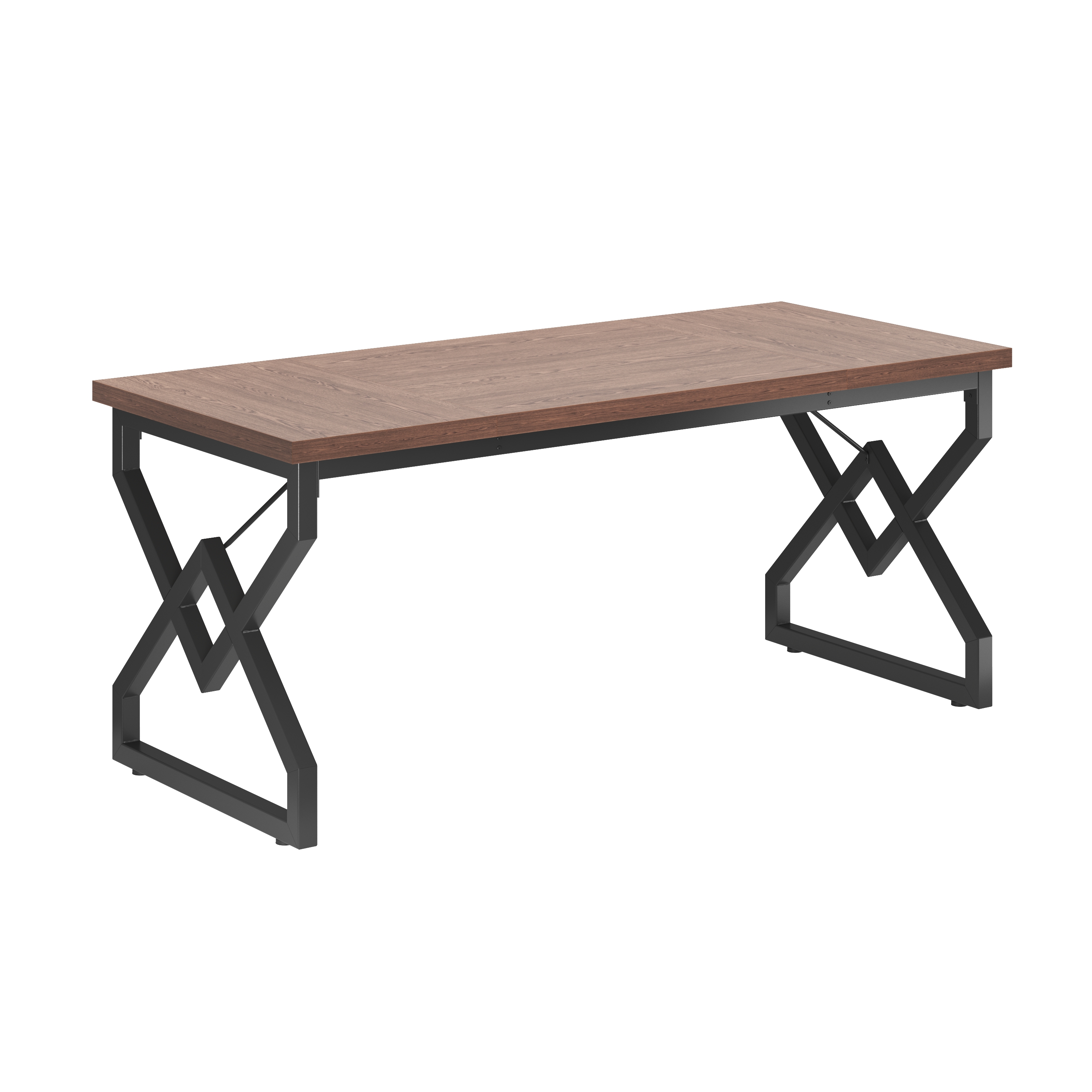 Schreibtisch ADRIAN 160 x 70 x 75 cm braun/schwarz