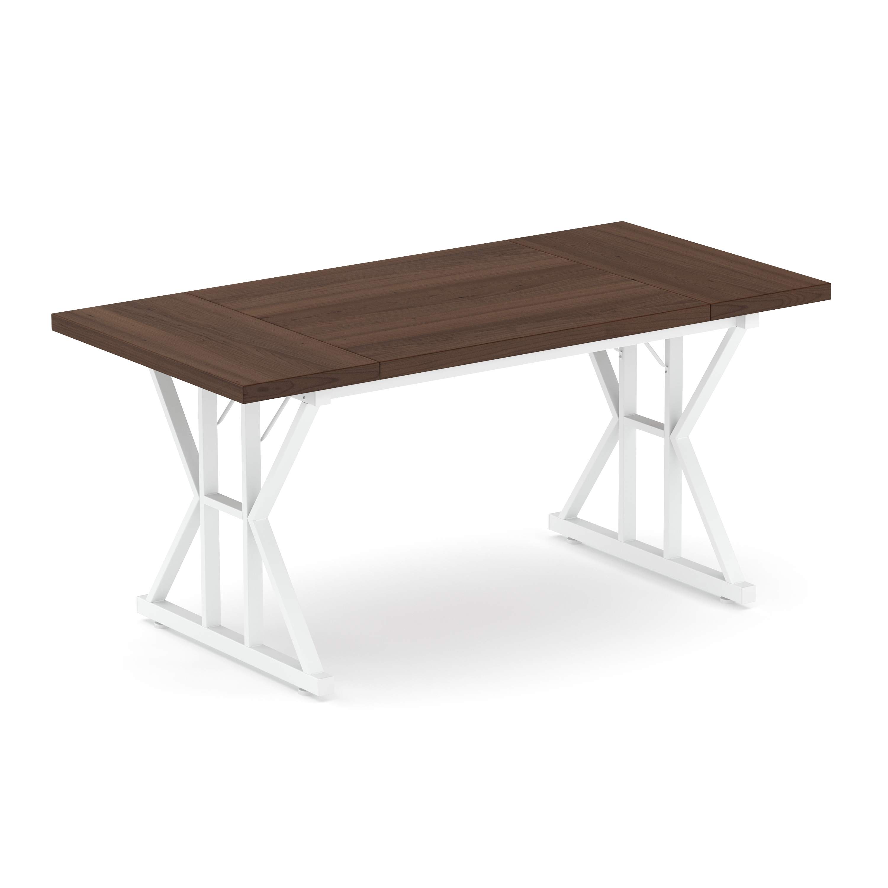 Schreibtisch FRIEDRICH 160 x 80 x 75 cm braun/weiss