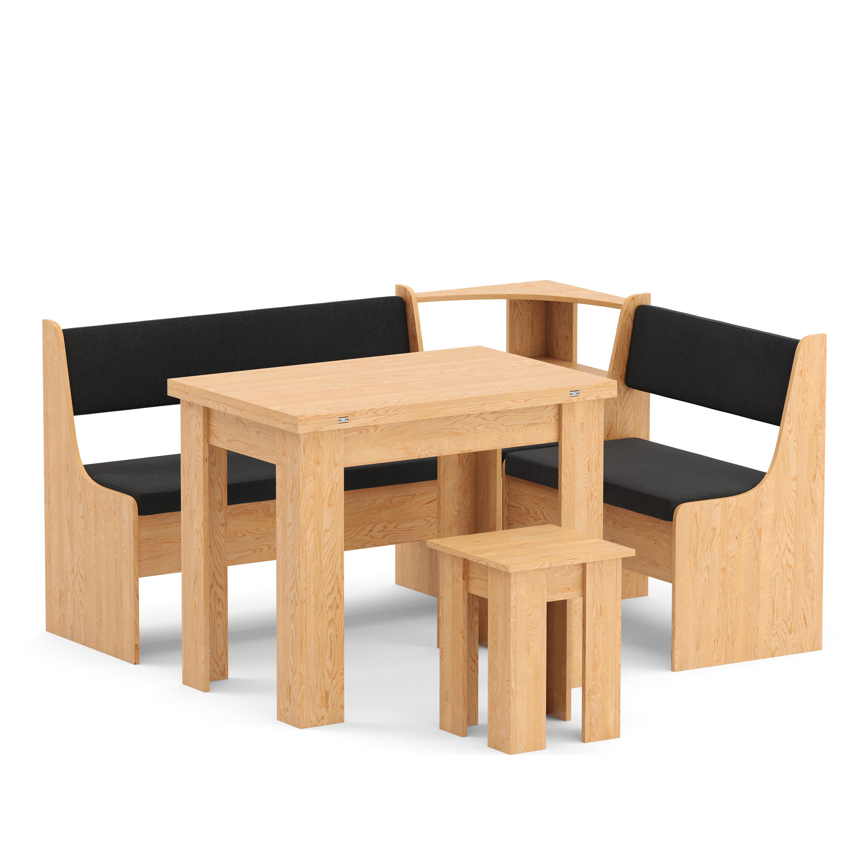 Eckbankgruppe CORNELIA 3-teilig braun/schwarz