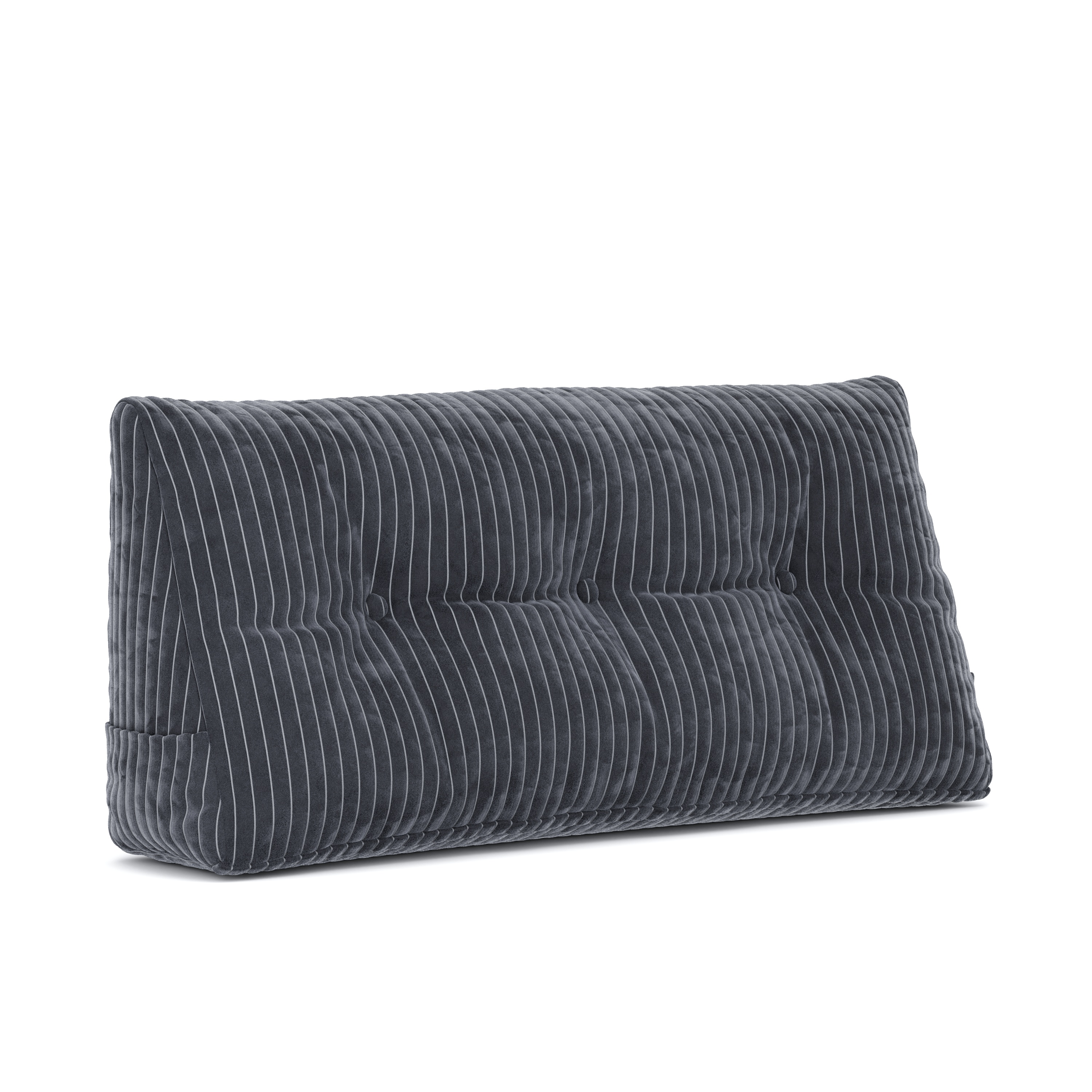 Keilkissen Samt 100 x 20 x 50 cm anthrazit