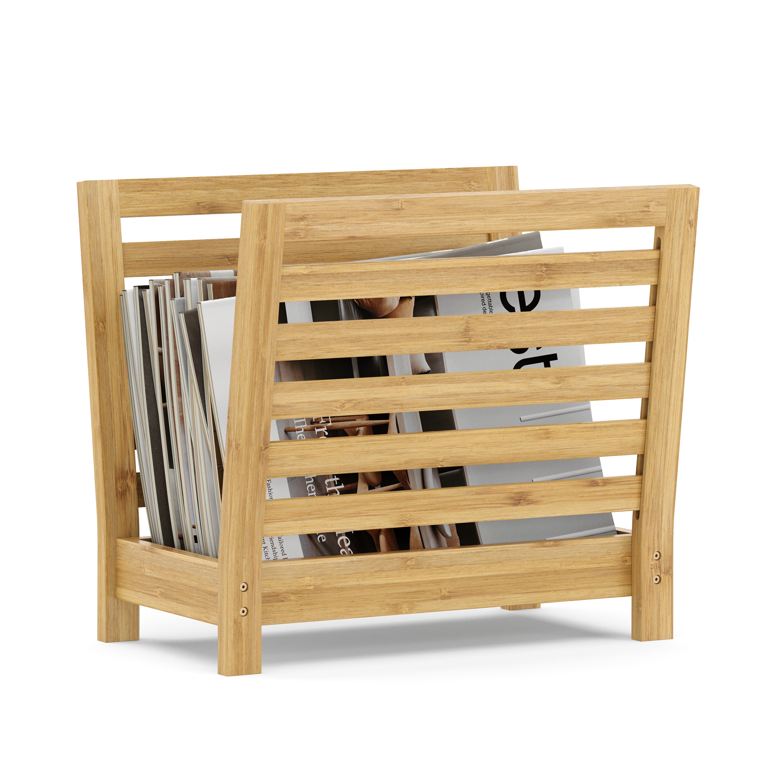 Zeitschriftenhalter Bambus 40 x 29.5 x 36 cm natur