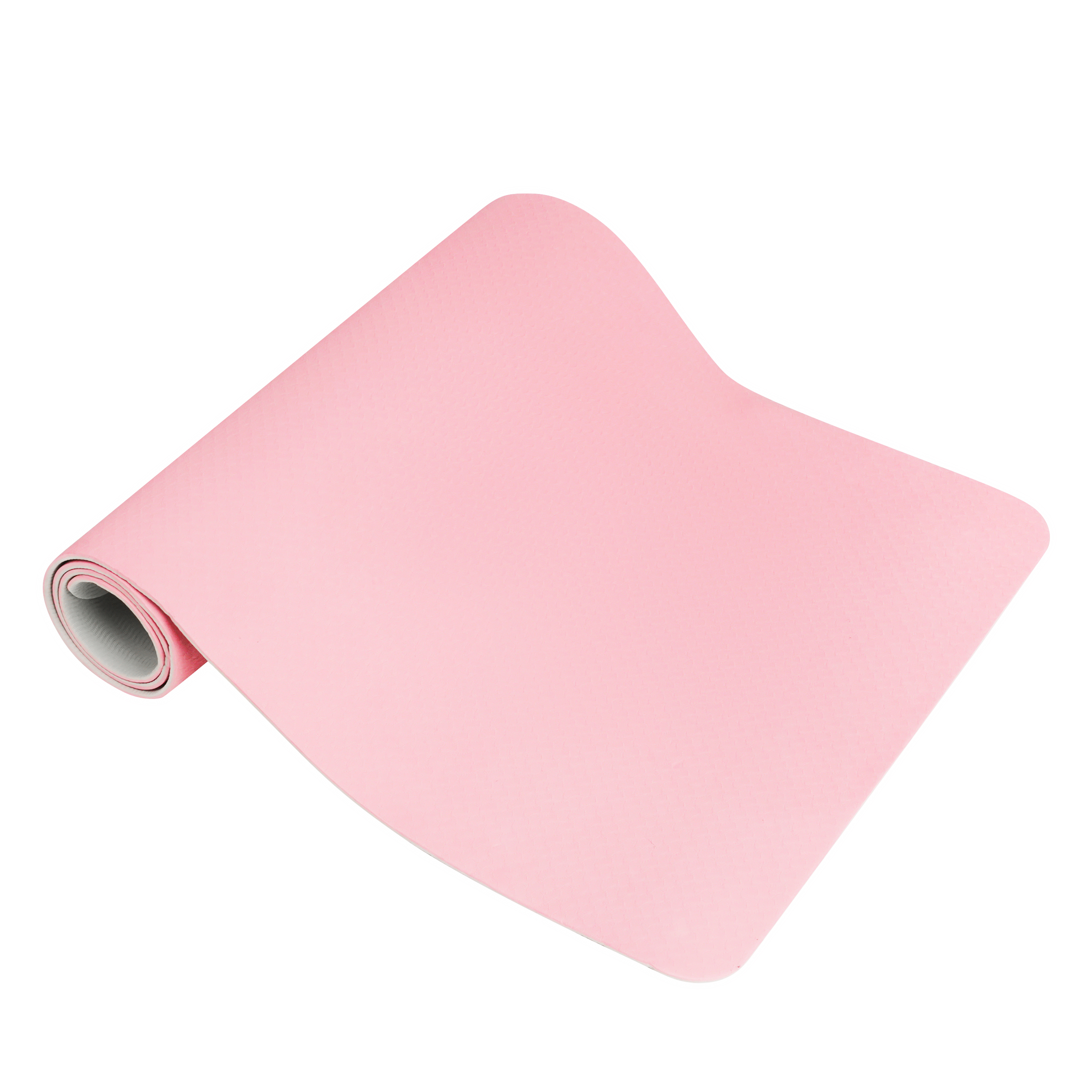 Yogamatte mit Tasche rosa/grau 181 x 61 x 0.6 cm